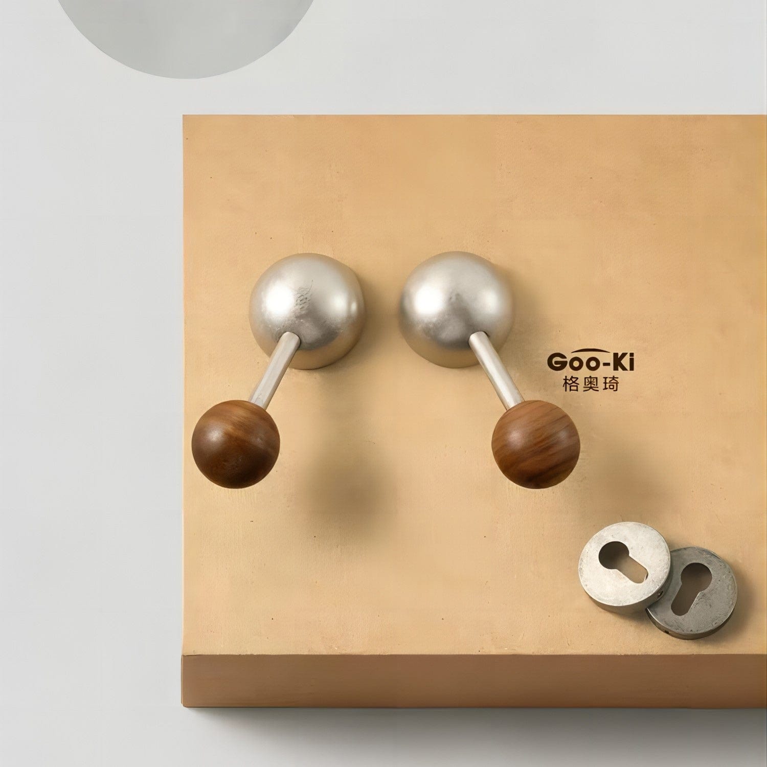 Goo-Ki Semicircle Black Walnut Door Lock American Style Interior Bedroom Door Lock