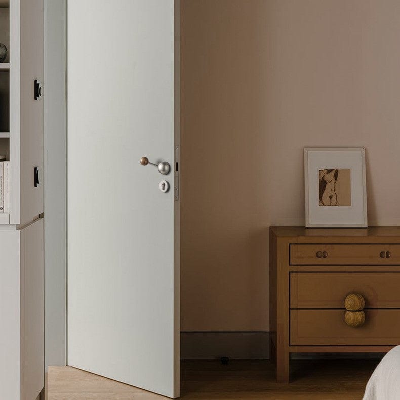 Goo-Ki Semicircle Black Walnut Door Lock American Style Interior Bedroom Door Lock