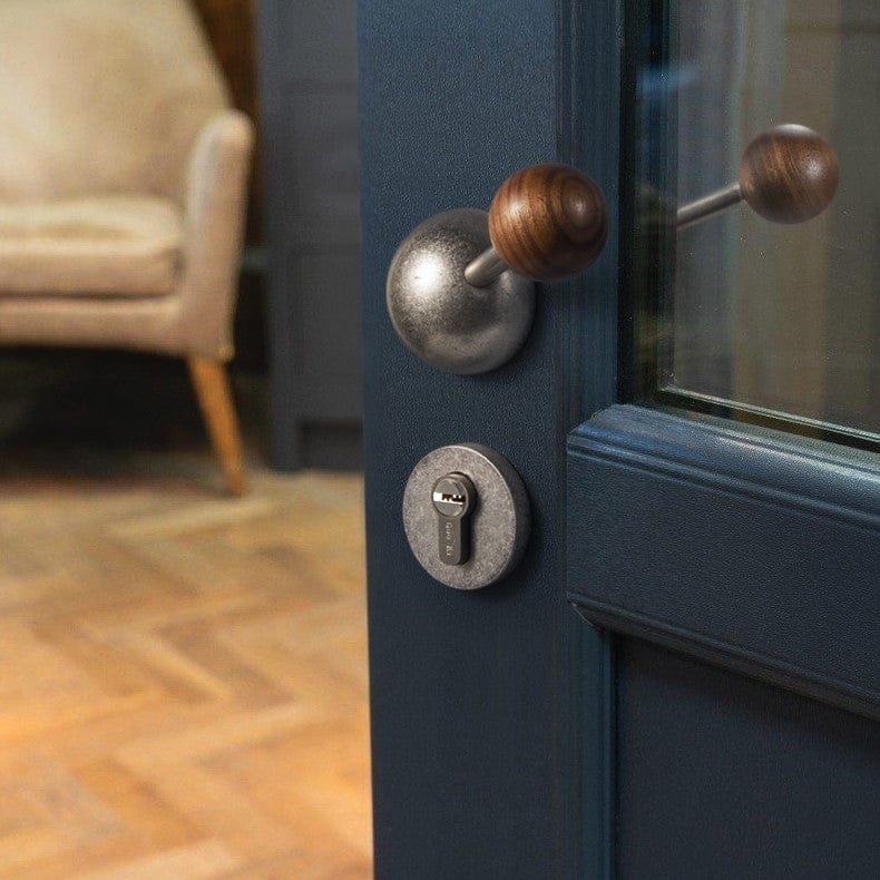 Goo-Ki Semicircle Black Walnut Door Lock American Style Interior Bedroom Door Lock