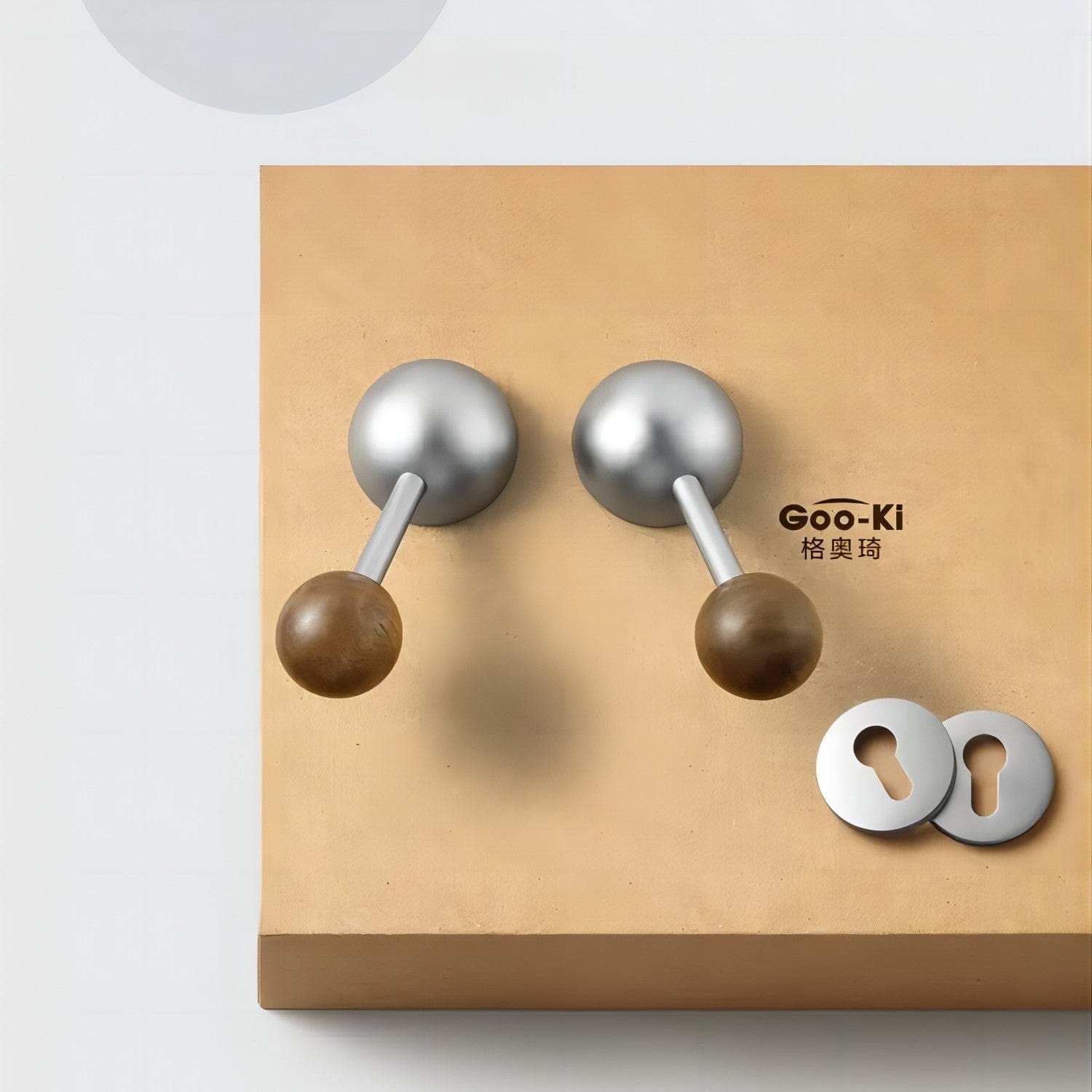 Goo-Ki Semicircle Black Walnut Door Lock American Style Interior Bedroom Door Lock