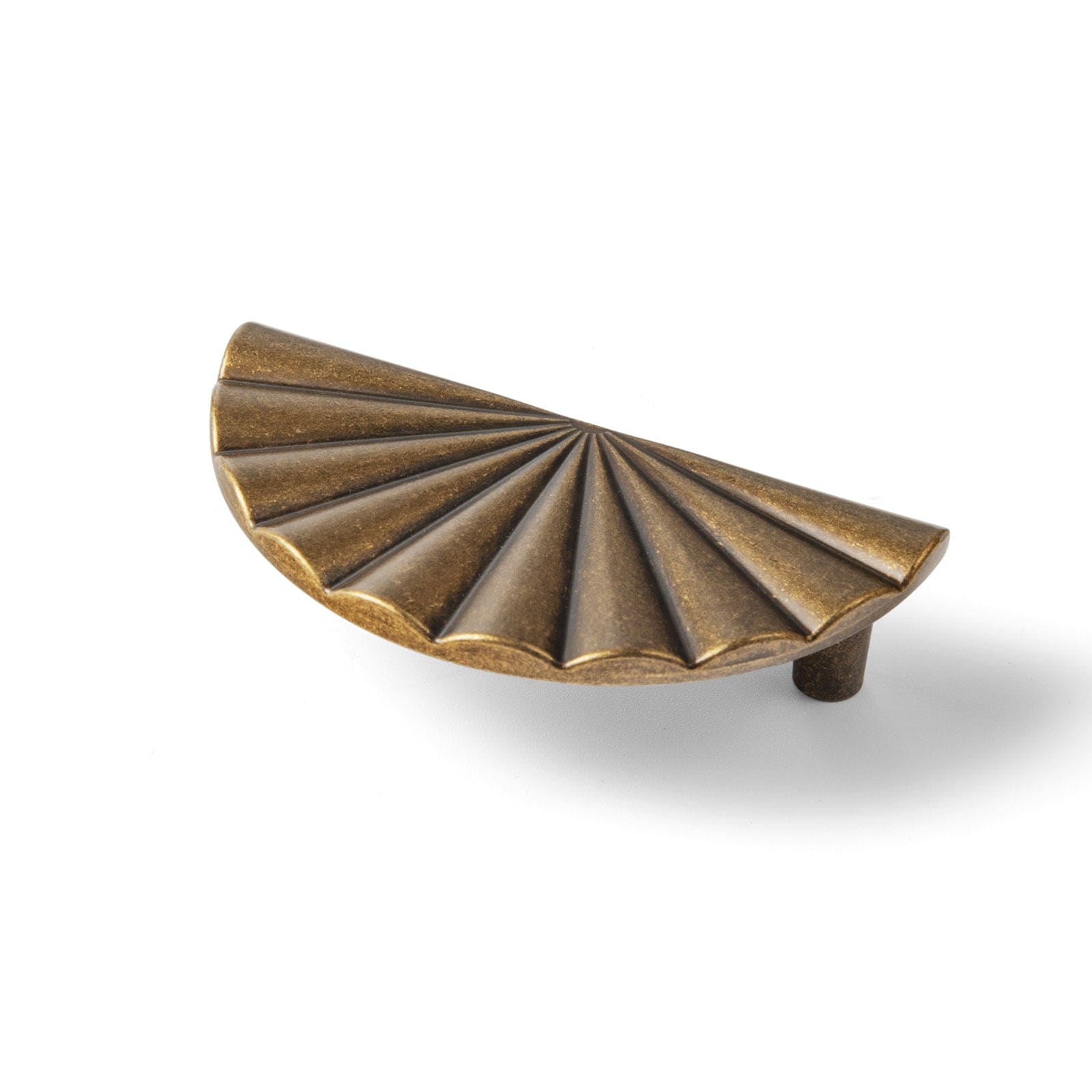 Goo-Ki Semicircular Antique Brass Cabinet Pulls Half Moon Shaped Bin Cup Drawer Pull