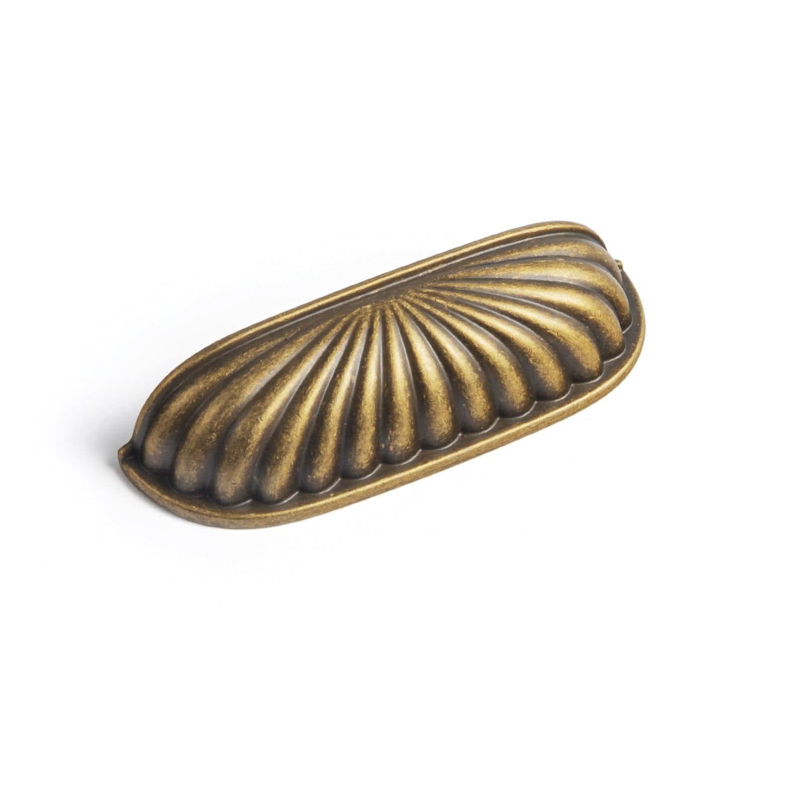 Goo-Ki Semicircular Antique Brass Cabinet Pulls Half Moon Shaped Bin Cup Drawer Pull