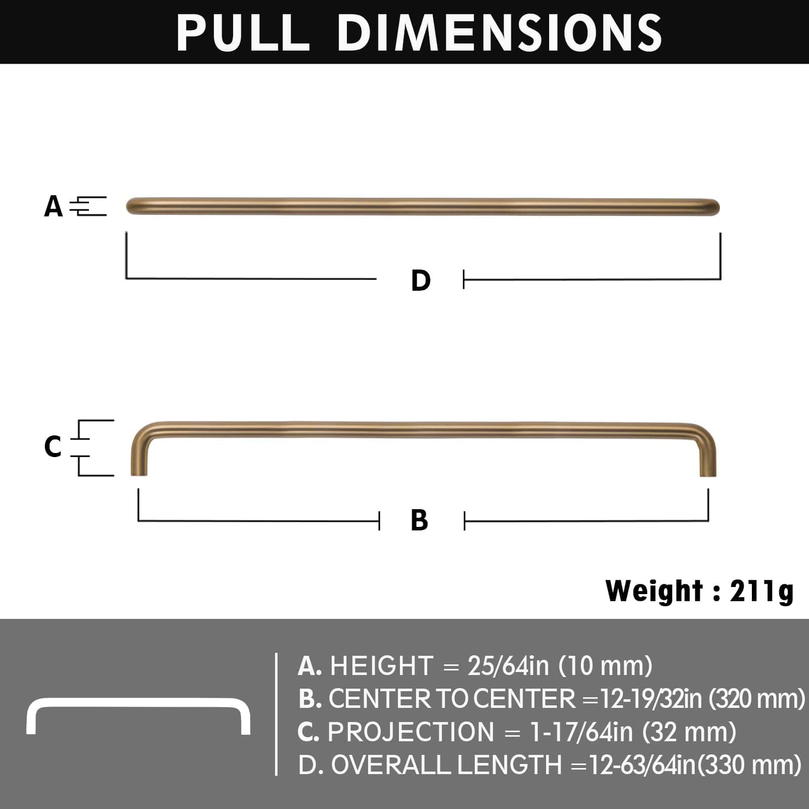 Goo-Ki Simple Sleek Wardrobe Pull Contemporary Design Cabinet Handle Modern Style