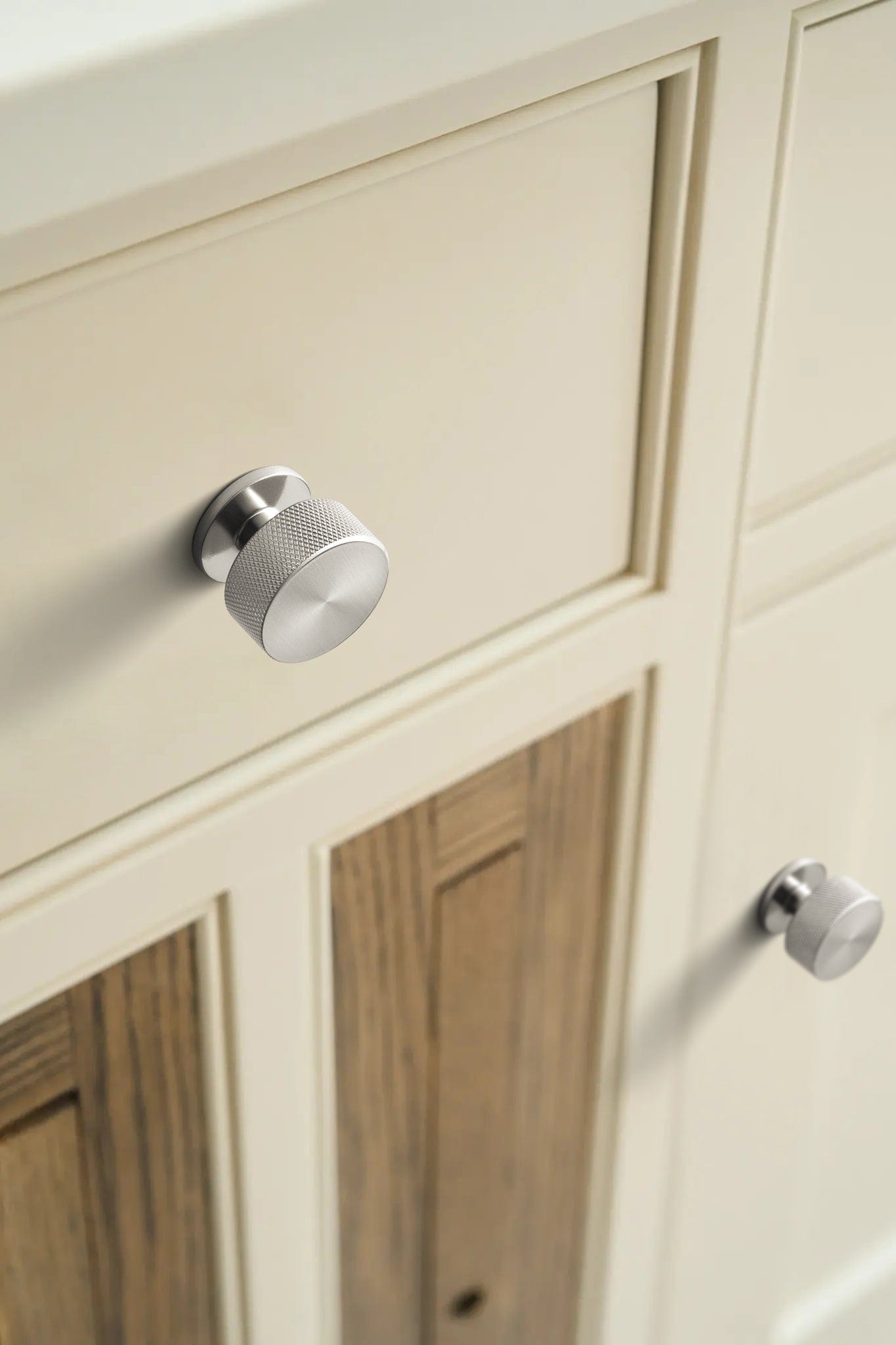 Goo-Ki Single Hole Knurled Decorations Cabinet Large Knob Hardware for Bedroom Kitchen