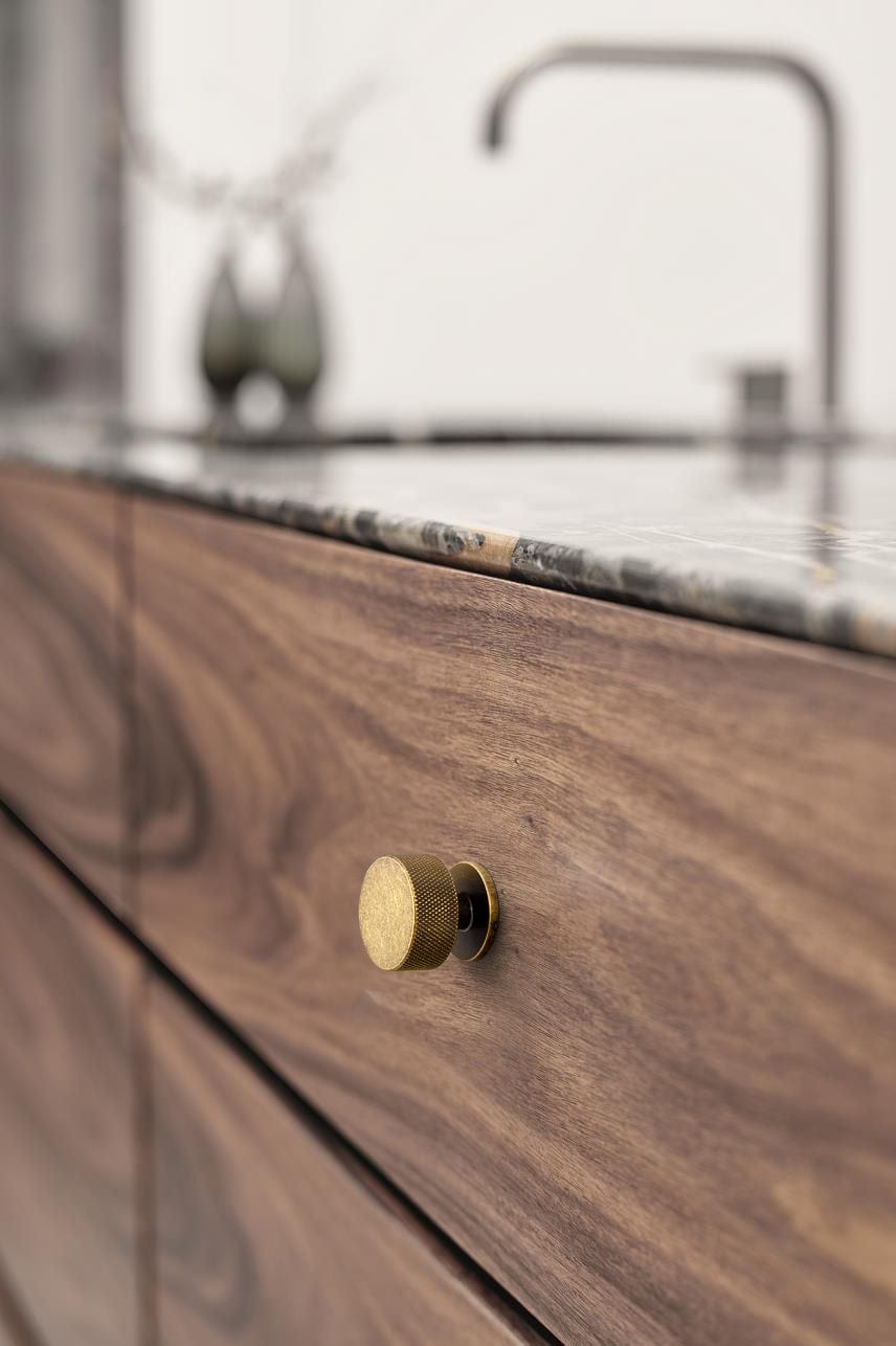 Goo-Ki Single Hole Knurled Decorations Cabinet Large Knob Hardware for Bedroom Kitchen