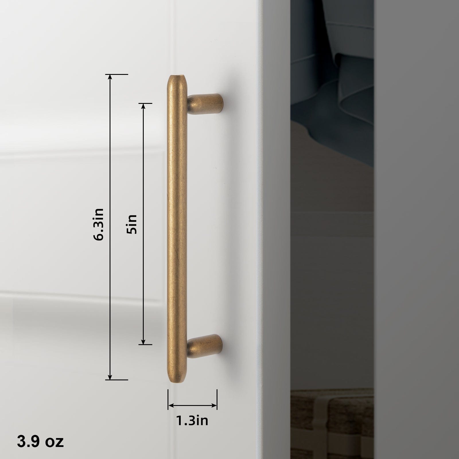 Goo-Ki Sleek and Sturdy Cabinet Handles Elegant Antique Brass Drawer Pulls