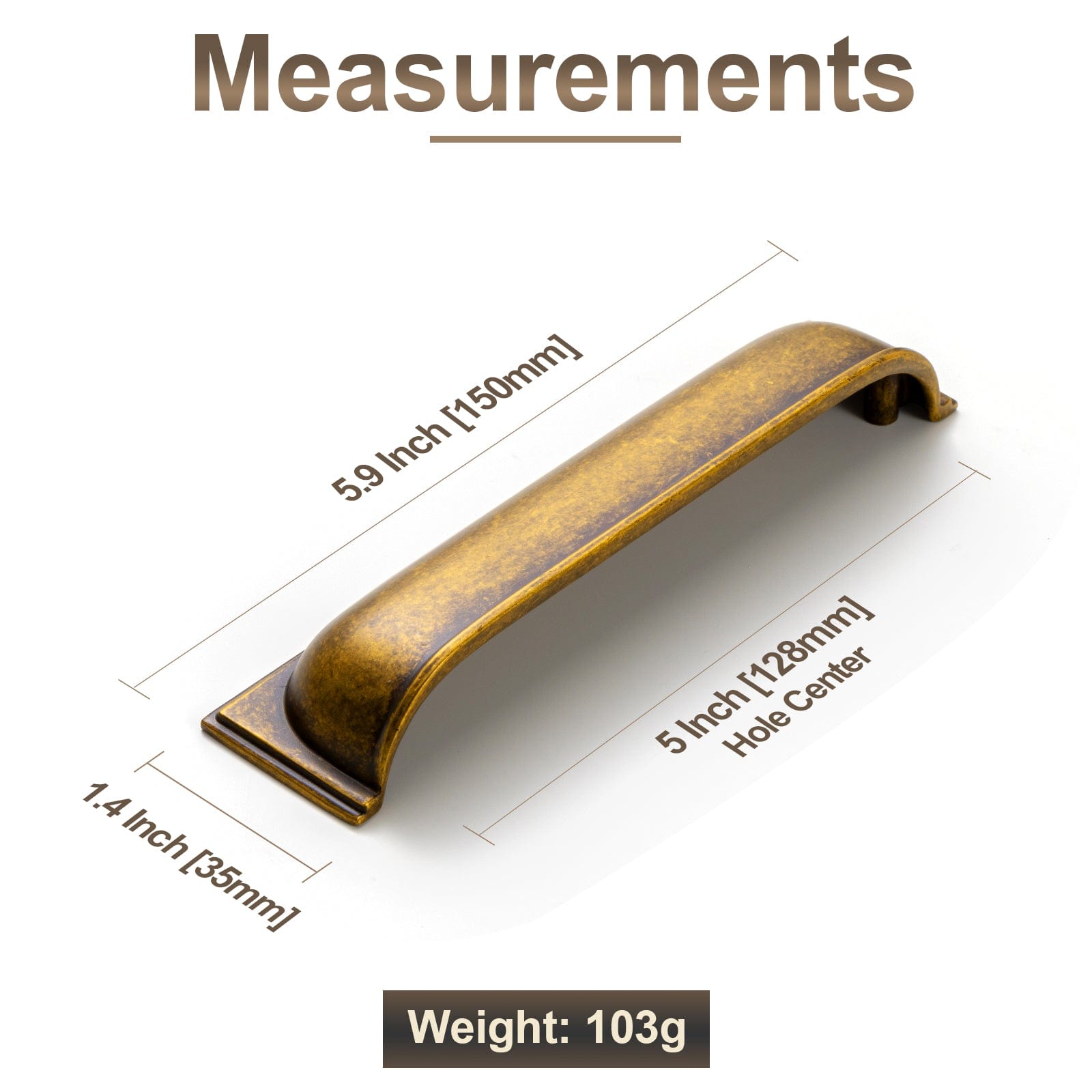 Goo-Ki Sleek Curved Retro Cup Pulls Unique Arc - Shaped Drawer Handles Kitchen Hardware