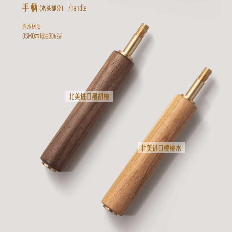 Goo-Ki Soild Brass Mute Door Lock Black Walnut Door Lock Handle Anti-theft Gate Lock