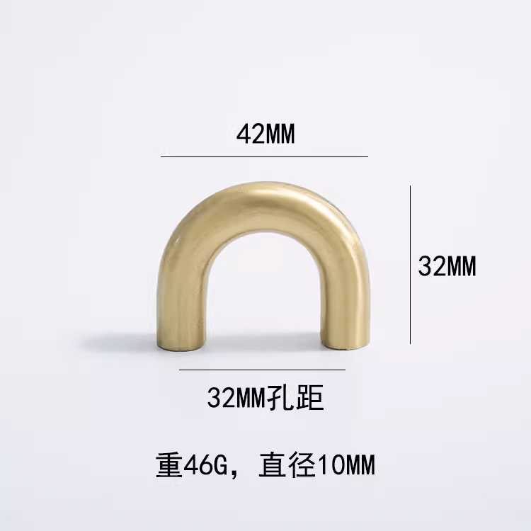 Goo-Ki Solid Brass Cabinet Handle Modern Minimalism Closet Hardware