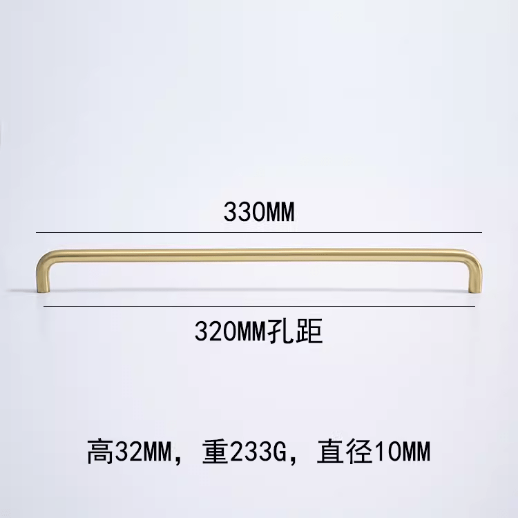 Goo-Ki Solid Brass Cabinet Handle Modern Minimalism Closet Hardware