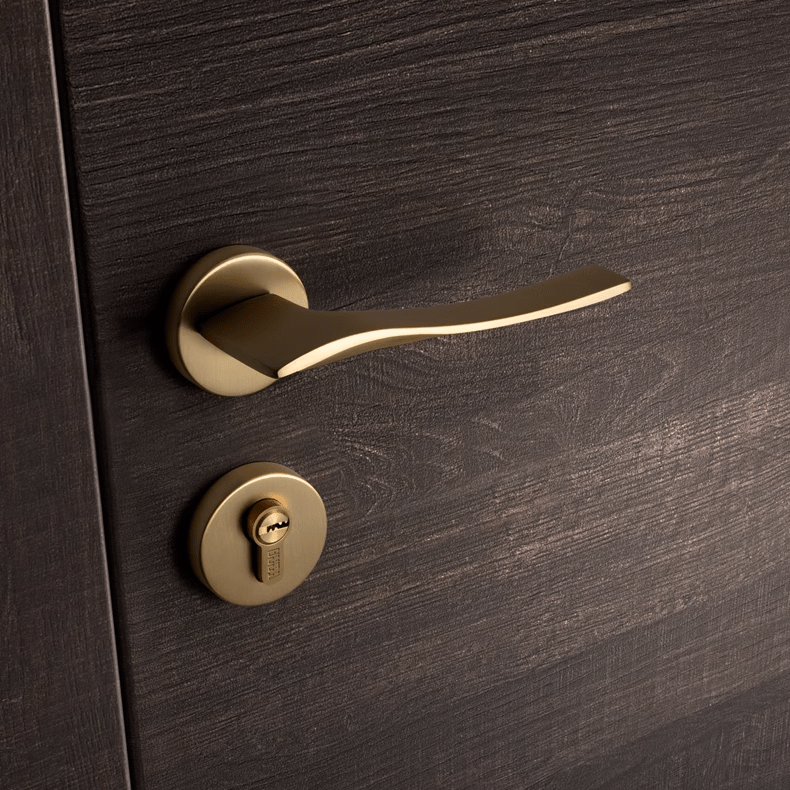 Goo-Ki Solid Brass Interior Door Lock Luxury Bedroom Europe Door Lock with Key Whole Set