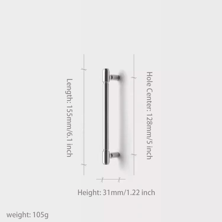 Goo-Ki Solid Zinc Alloy Cabinet Pull Titanium Silver Gold Modern Wardrobes Drawer Handles