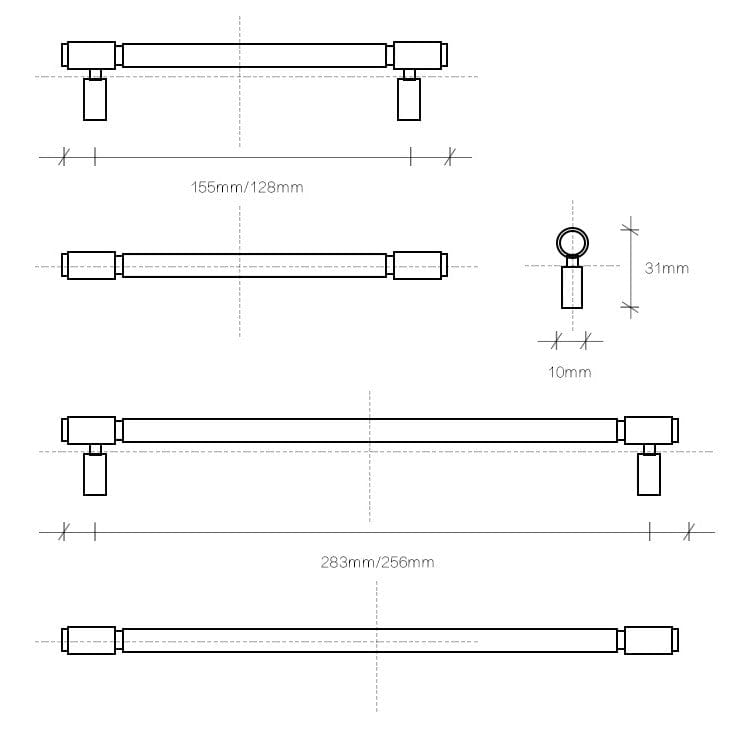 Goo-Ki Solid Zinc Alloy Cabinet Pull Titanium Silver Gold Modern Wardrobes Drawer Handles