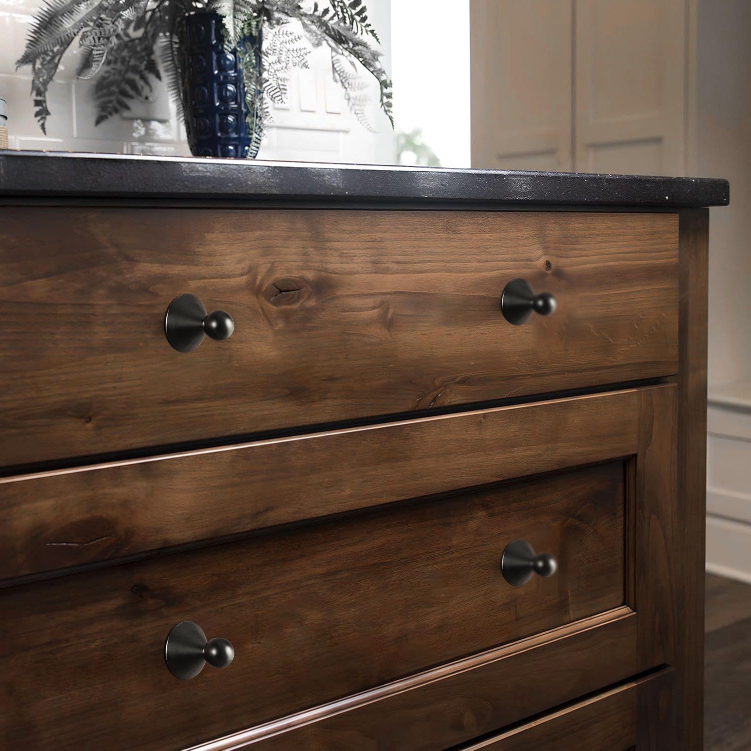 Goo-Ki Statement Zinc Alloy Cabinet Pull – Geometric Ball and Cone Design for Drawer