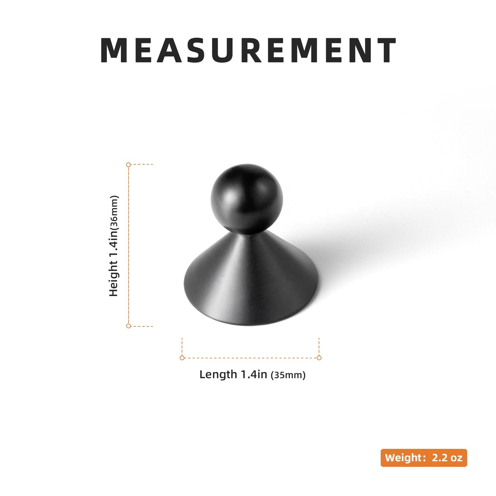 Goo-Ki Statement Zinc Alloy Cabinet Pull – Geometric Ball and Cone Design for Drawer