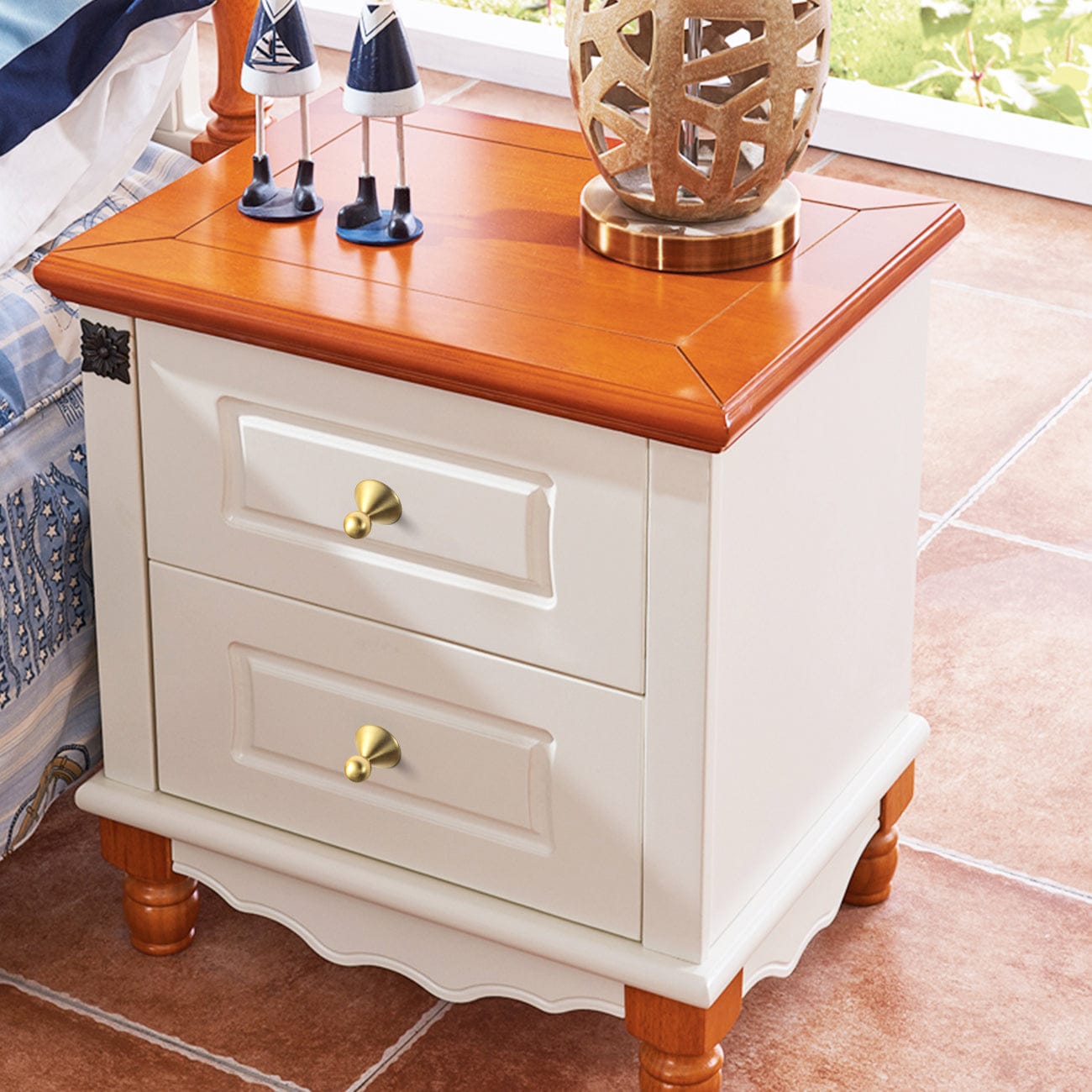 Goo-Ki Statement Zinc Alloy Cabinet Pull – Geometric Ball and Cone Design for Drawer