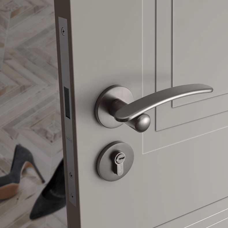 Goo-Ki Streamline Silent Door Lock Bedroom Door Handle Interior Security Door Lock