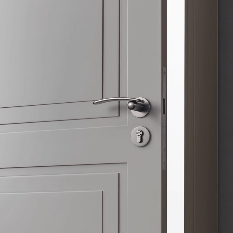 Goo-Ki Streamline Silent Door Lock Bedroom Door Handle Interior Security Door Lock