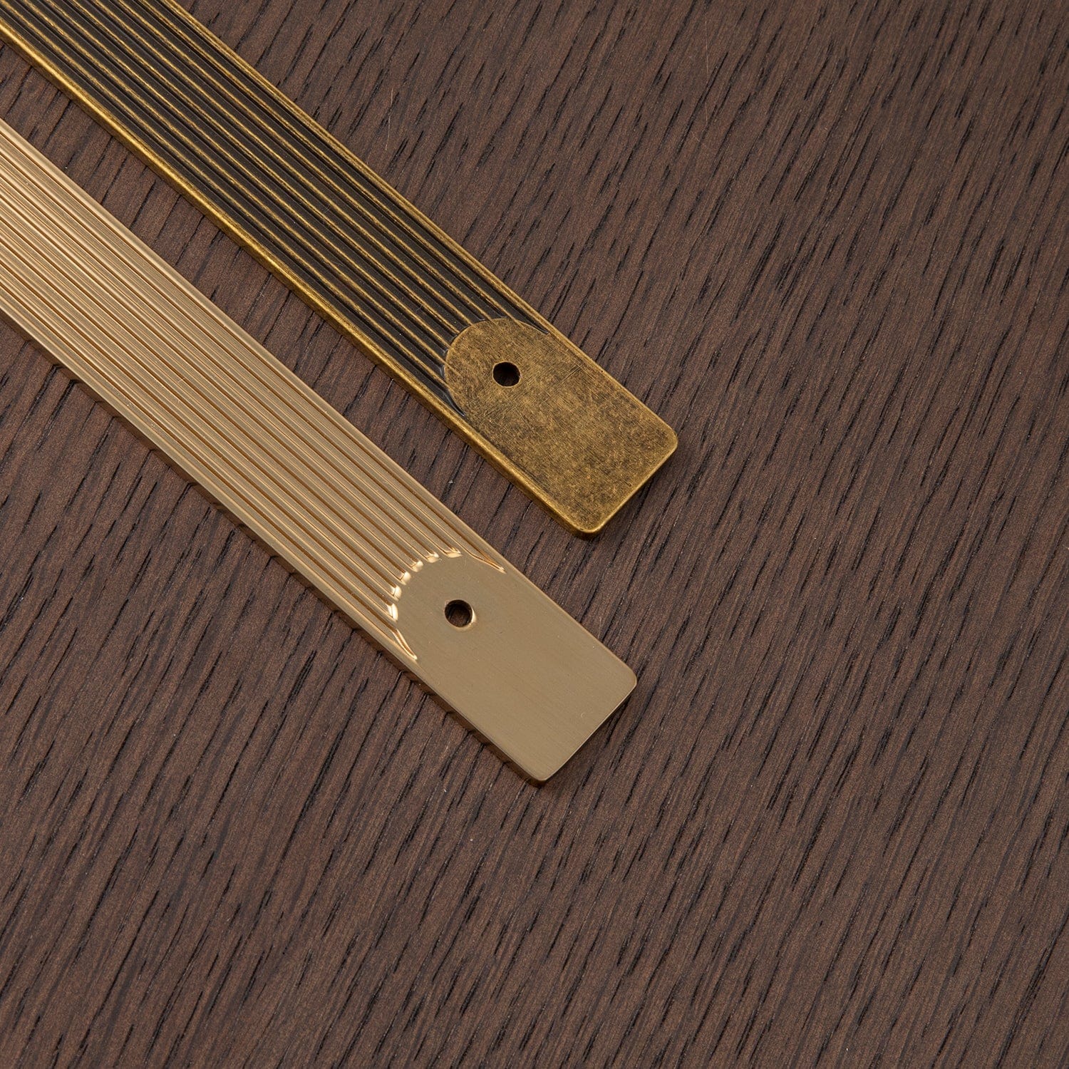 Goo-Ki Striped Cabinet Pull Retro Brass Cabinet Handles Knobs with Back Plate