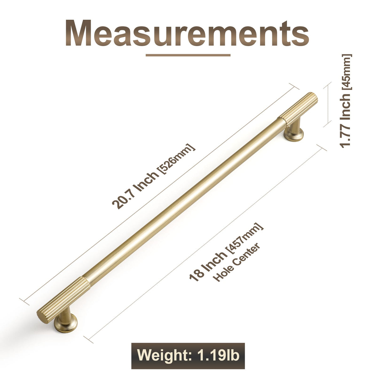Goo-Ki Striped Decorations Cabinet Pull Retro Brass Cabinet Handles