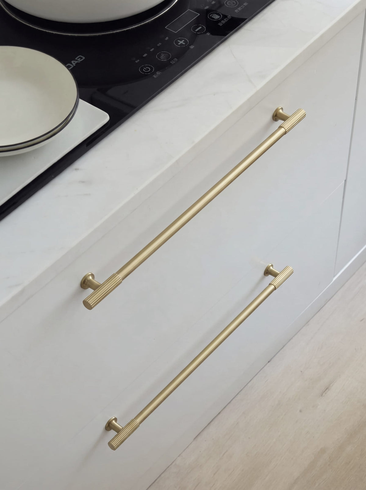 Goo-Ki Striped Decorations Cabinet Pull Retro Brass Cabinet Handles