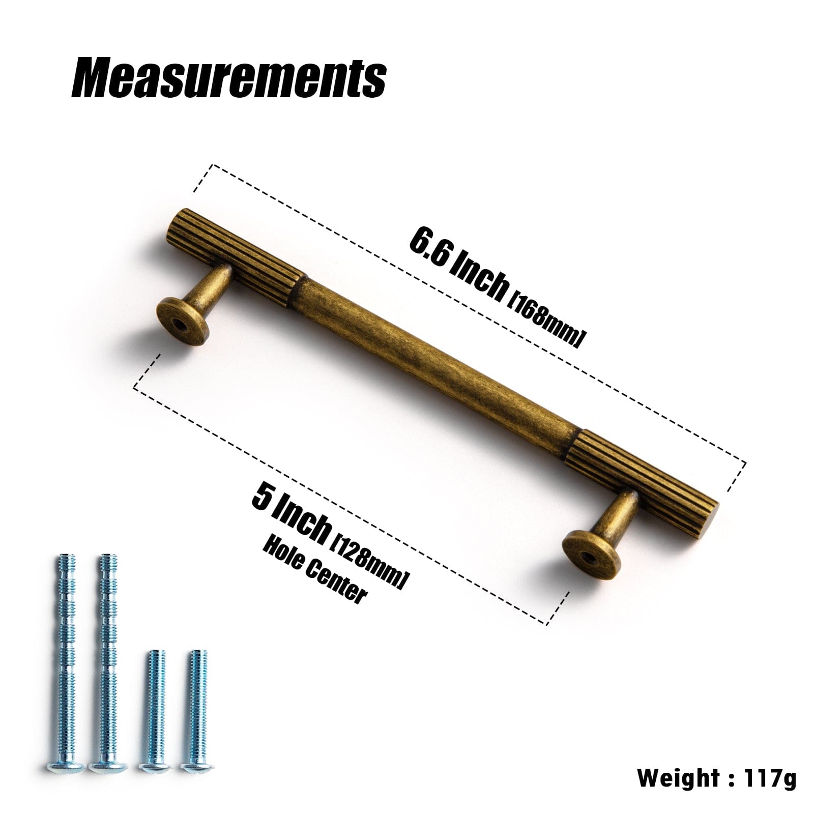 Goo-Ki Striped Decorations Cabinet Pull Retro Brass Cabinet Handles