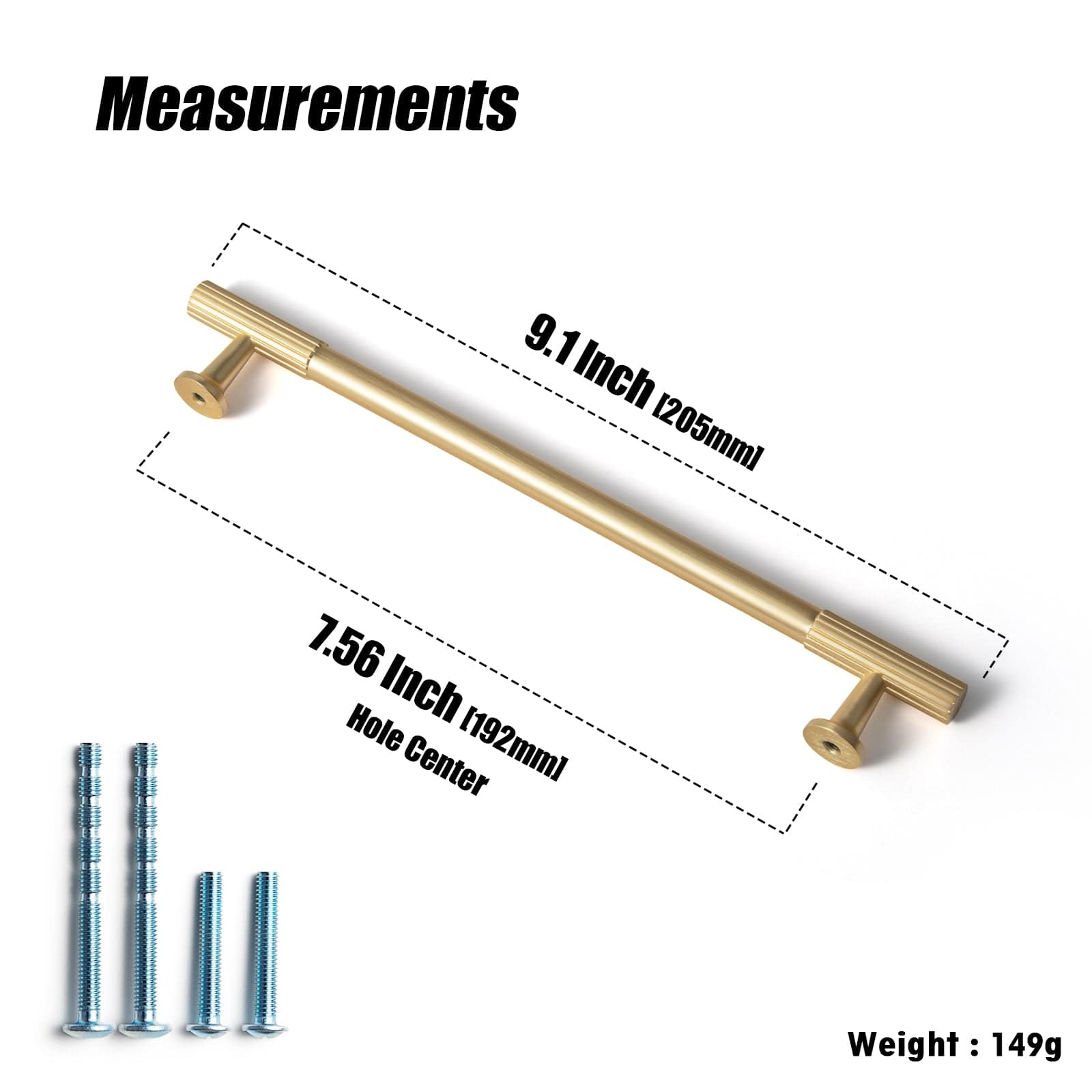 Goo-Ki Striped Decorations Cabinet Pull Retro Brass Cabinet Handles