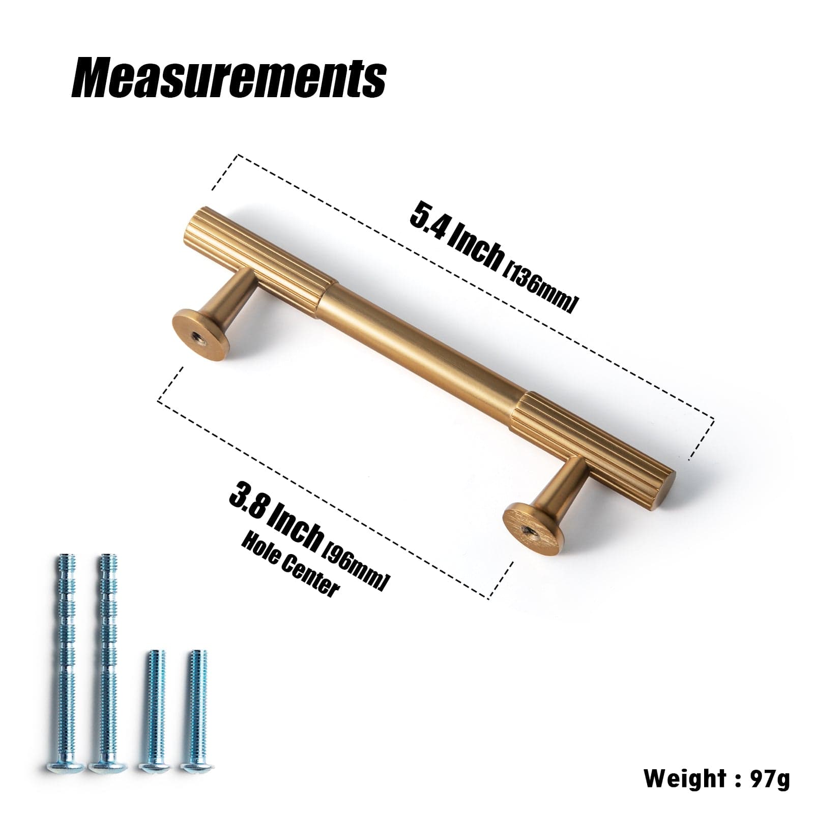 Goo-Ki Striped Decorations Cabinet Pull Retro Brass Cabinet Handles