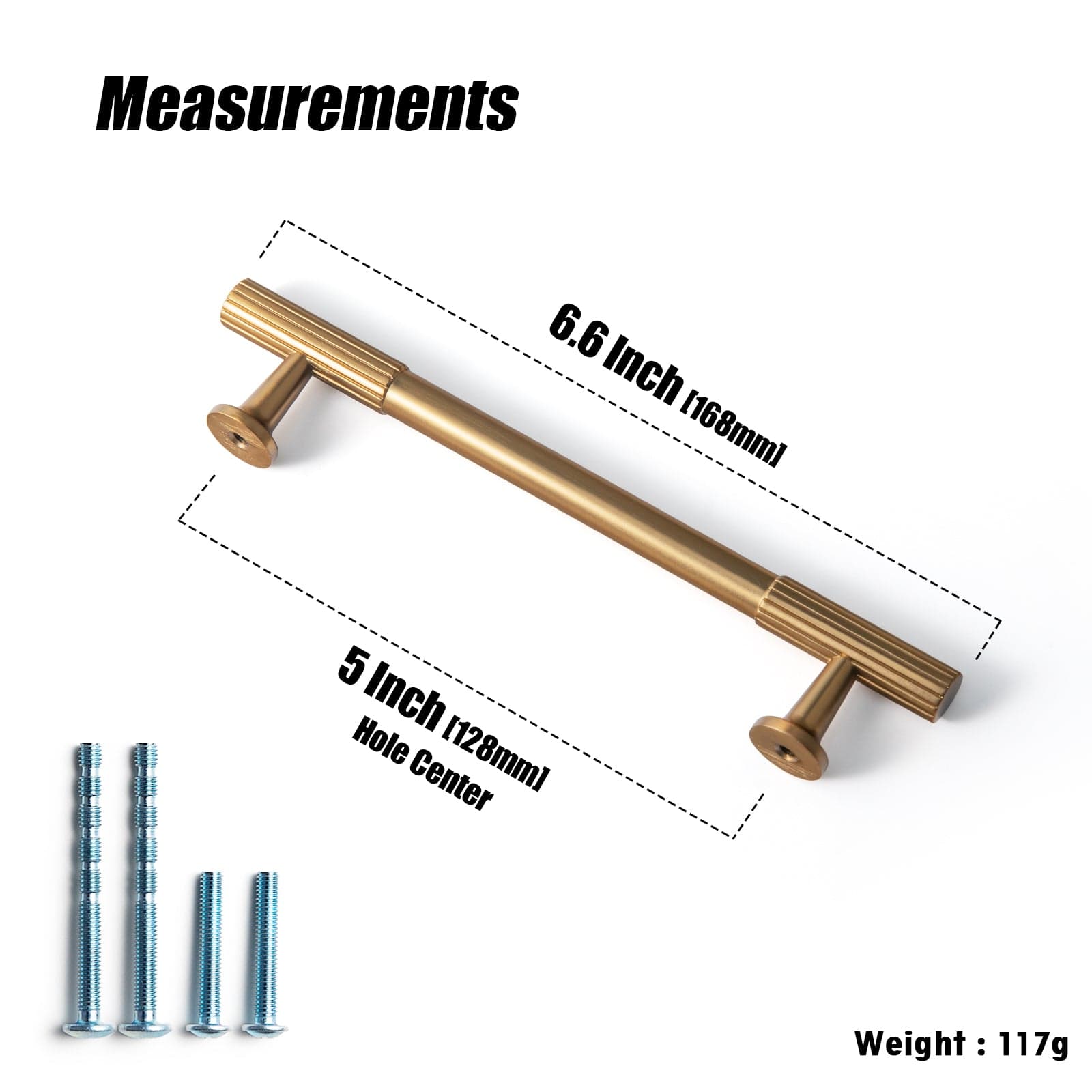 Goo-Ki Striped Decorations Cabinet Pull Retro Brass Cabinet Handles