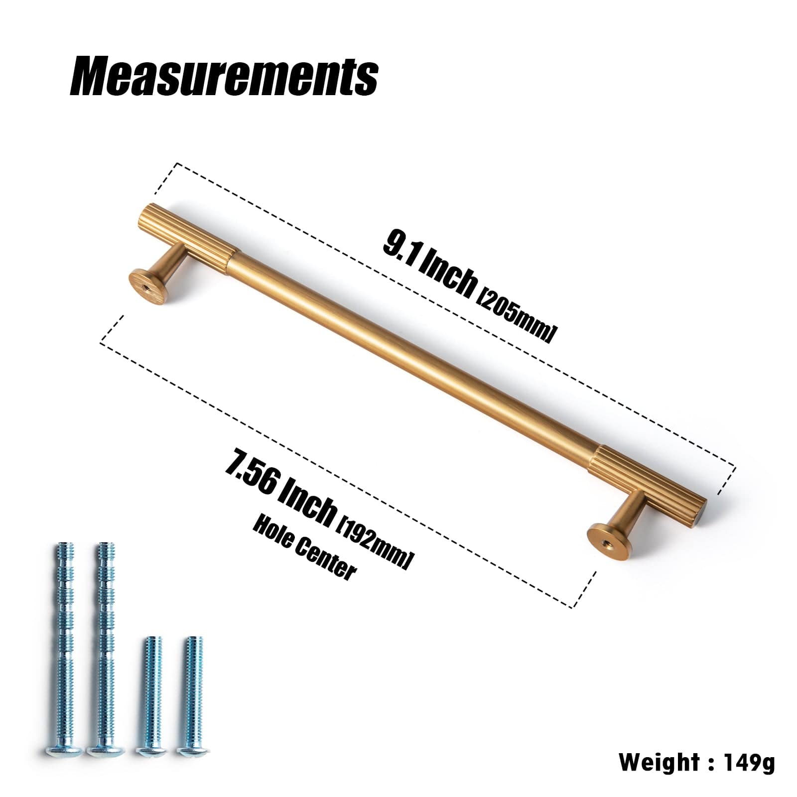 Goo-Ki Striped Decorations Cabinet Pull Retro Brass Cabinet Handles