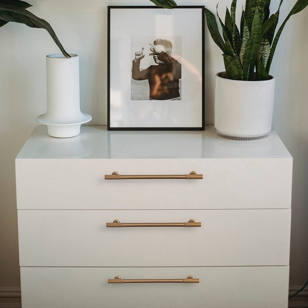 Goo-Ki Striped Decorations Cabinet Pull Retro Brass Cabinet Handles