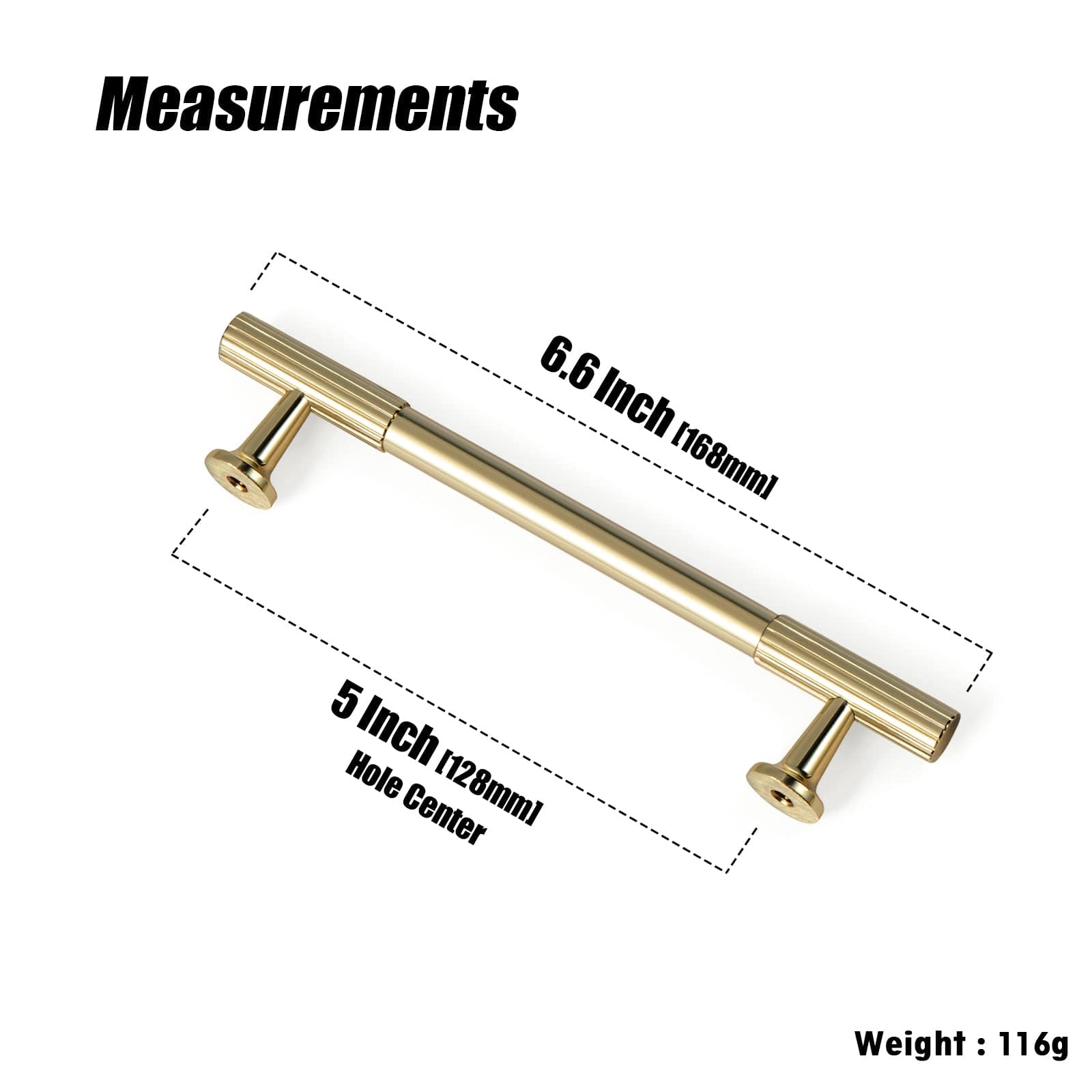 Goo-Ki Striped Decorations Cabinet Pull Retro Brass Cabinet Handles