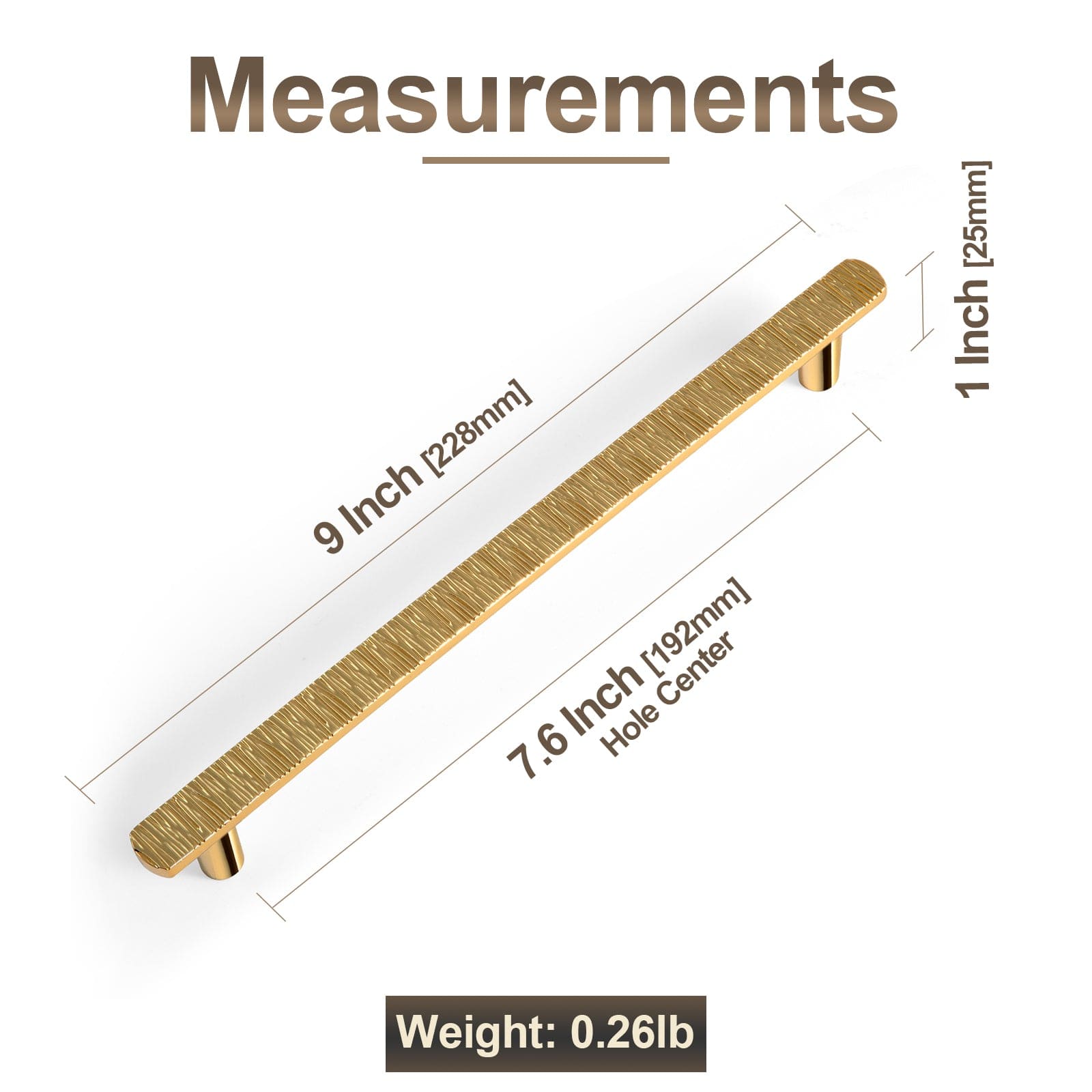 Goo-Ki Striped Hammerline Cabinet Pulls Light Luxury Elegant Kitchen Hardware