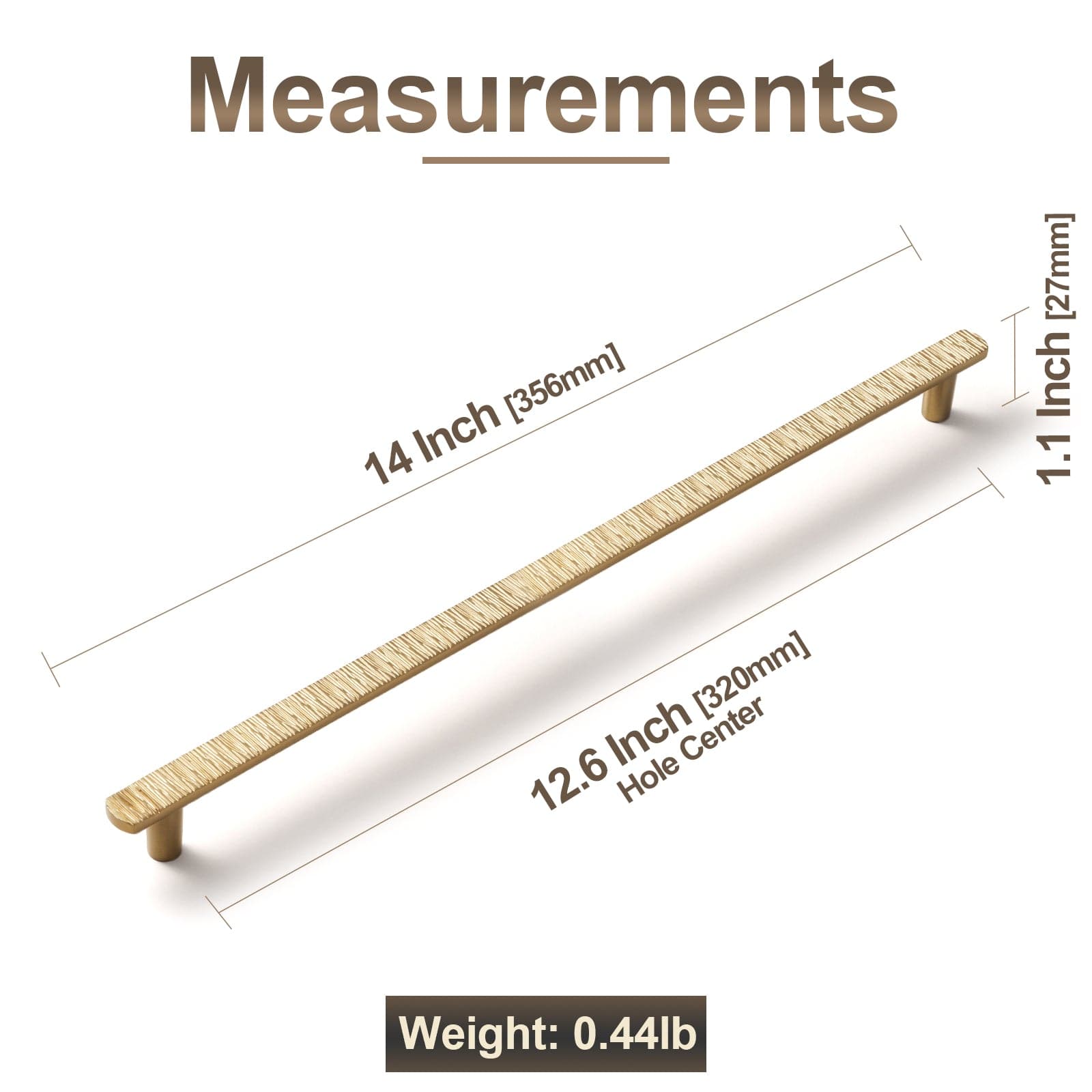 Goo-Ki Striped Hammerline Cabinet Pulls Light Luxury Elegant Kitchen Hardware
