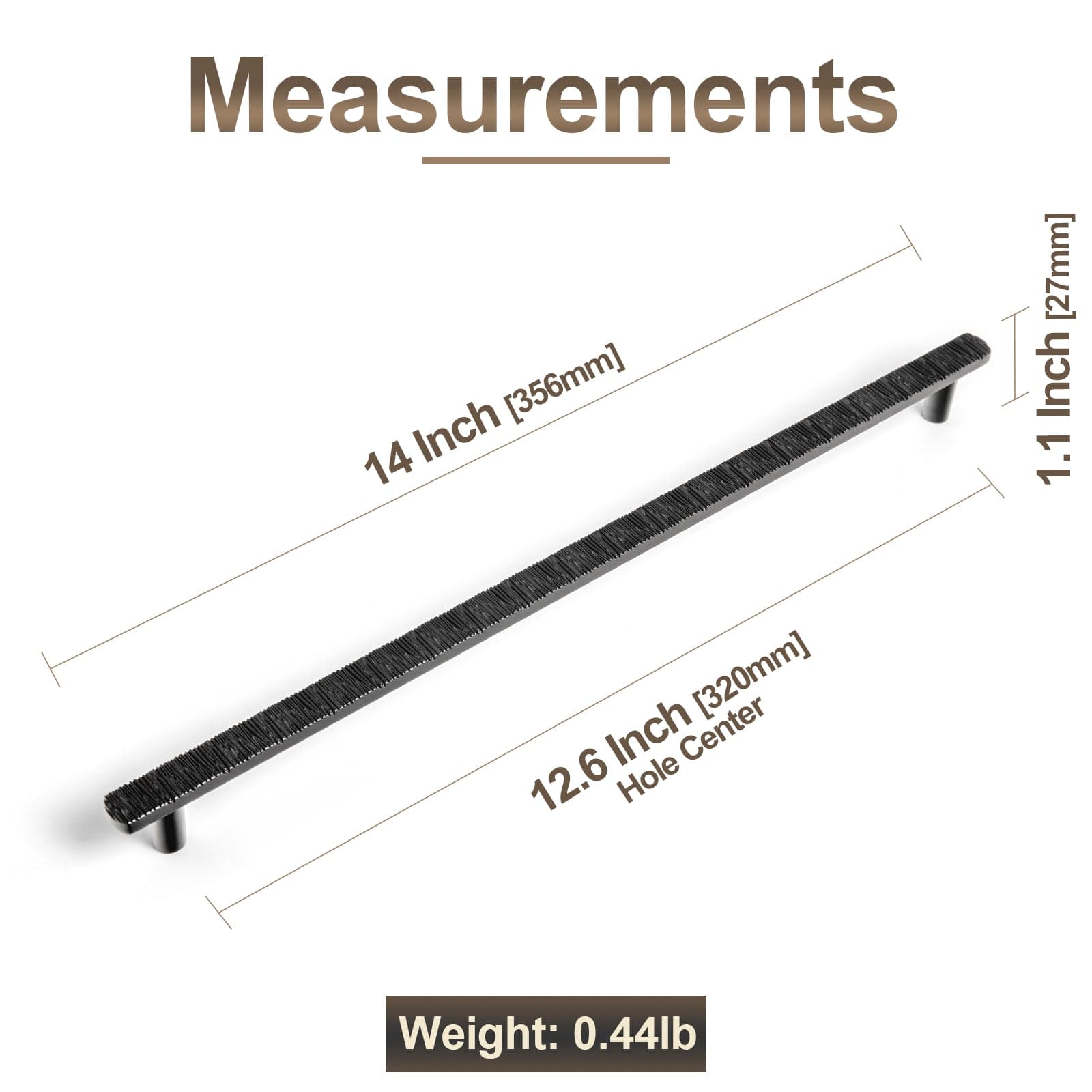 Goo-Ki Striped Hammerline Cabinet Pulls Light Luxury Elegant Kitchen Hardware