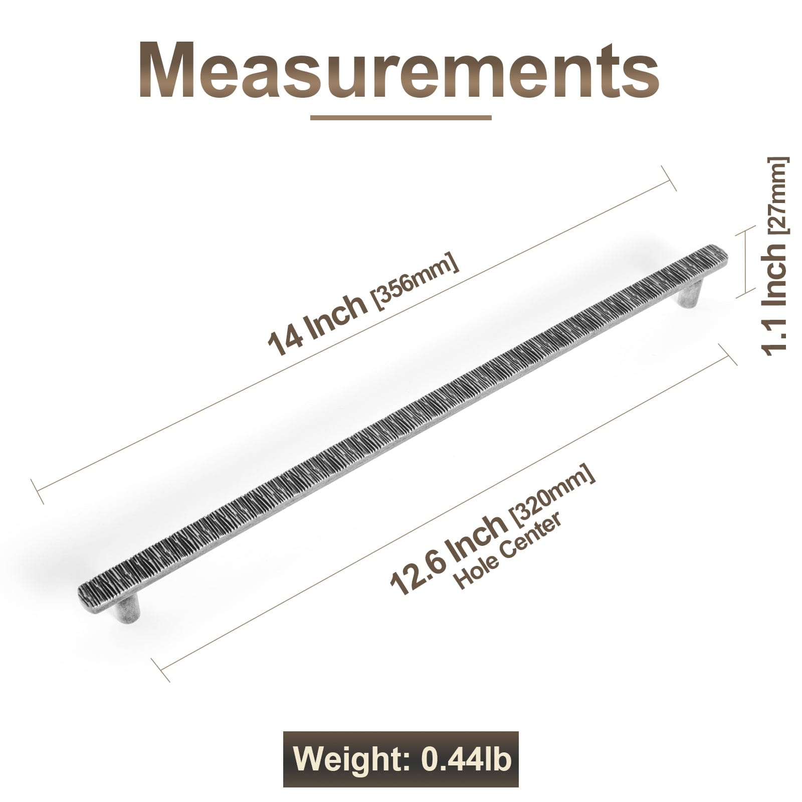 Goo-Ki Striped Hammerline Cabinet Pulls Light Luxury Elegant Kitchen Hardware