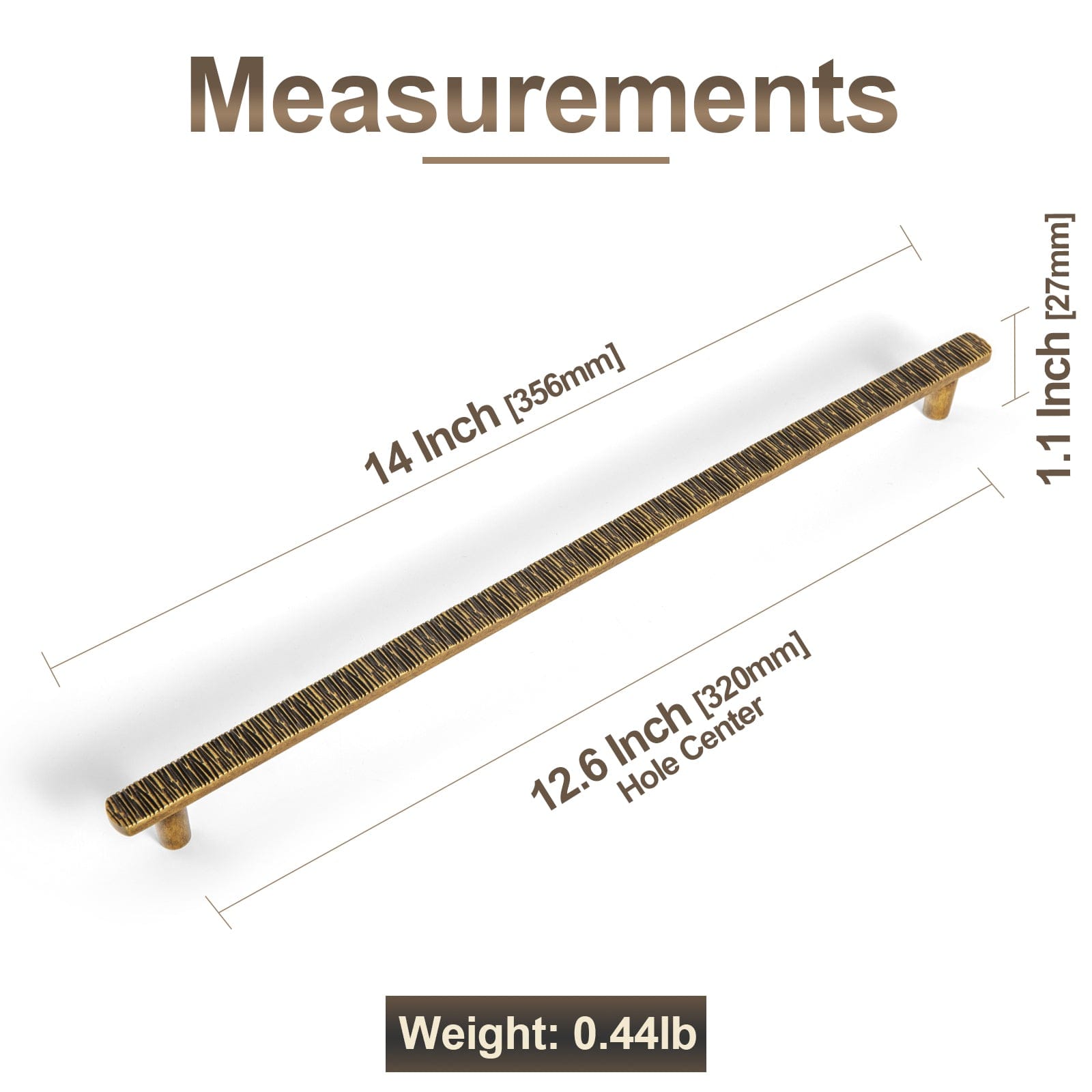 Goo-Ki Striped Hammerline Cabinet Pulls Light Luxury Elegant Kitchen Hardware