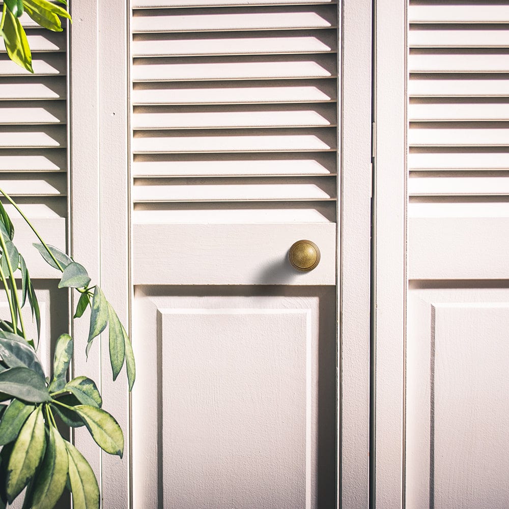 Goo-Ki Striped Pattern Retro Bronze Knob Vintage Round Cabinet Knob