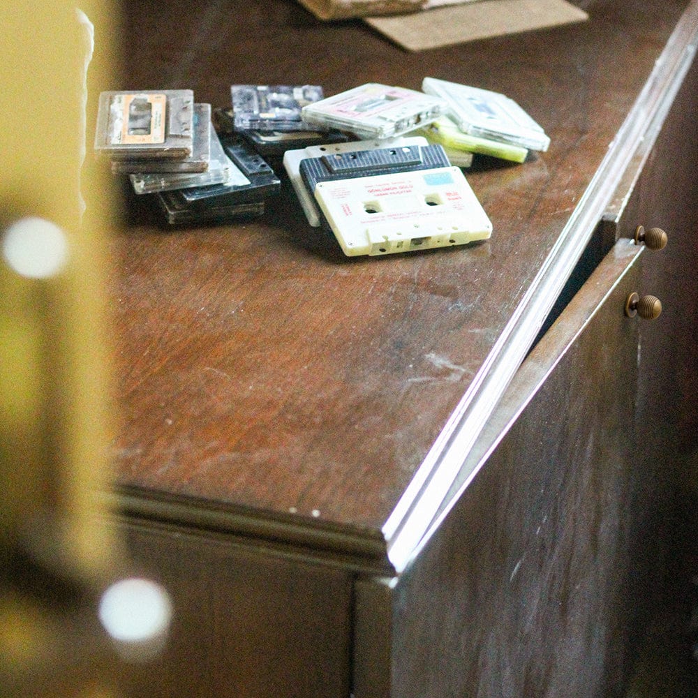 Goo-Ki Striped Pattern Retro Bronze Knob Vintage Round Cabinet Knob