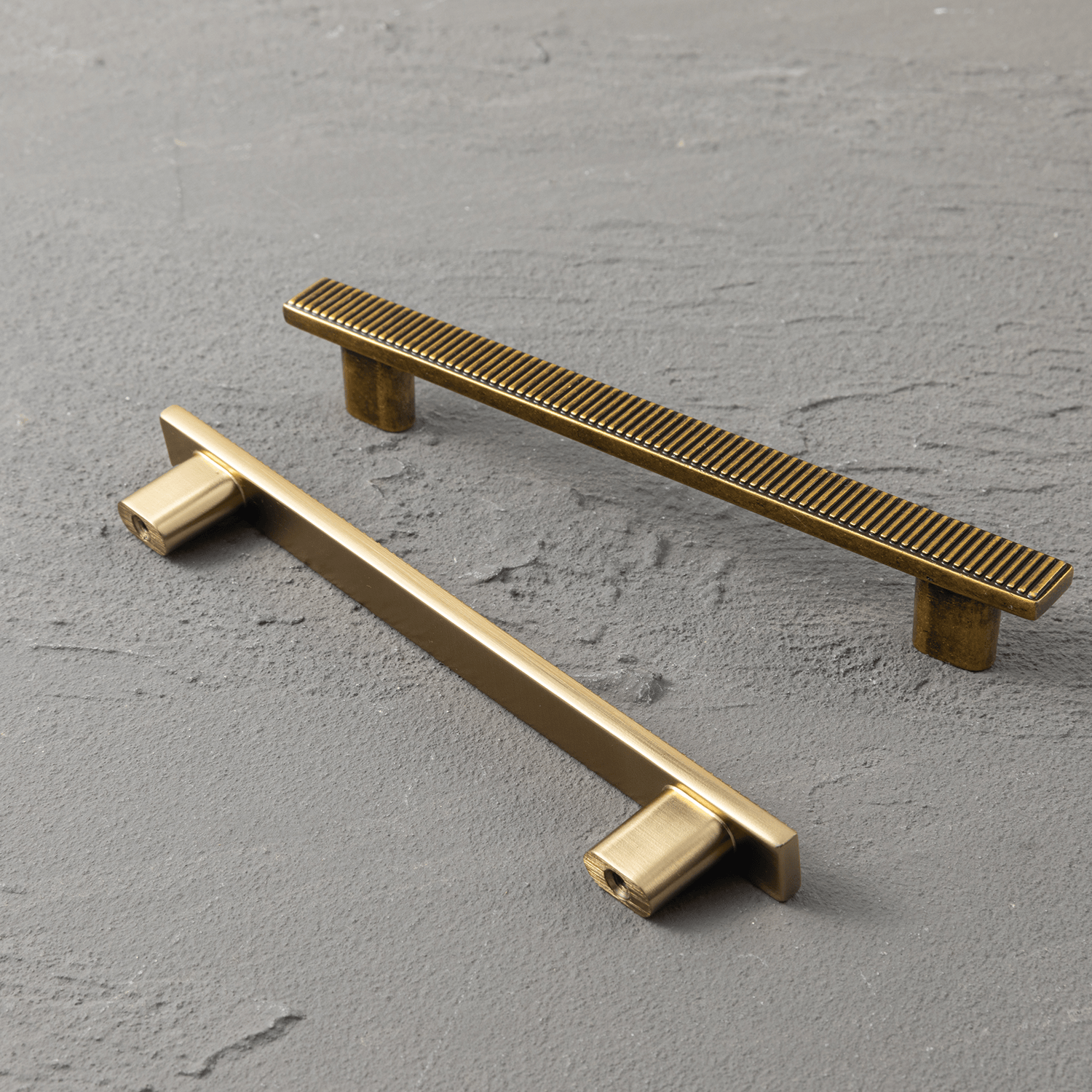 Goo-Ki Striped Vintage Cabinet Handles Antique Brass Cabinet Pull Knob Hardware for Kitchen