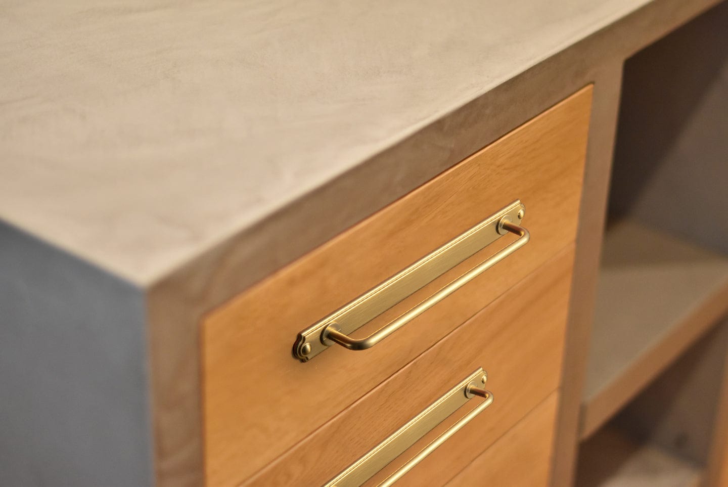 Goo-Ki Stylish Contoured Cabinet Handle with Back Plate Decorative Cabinet Hardware