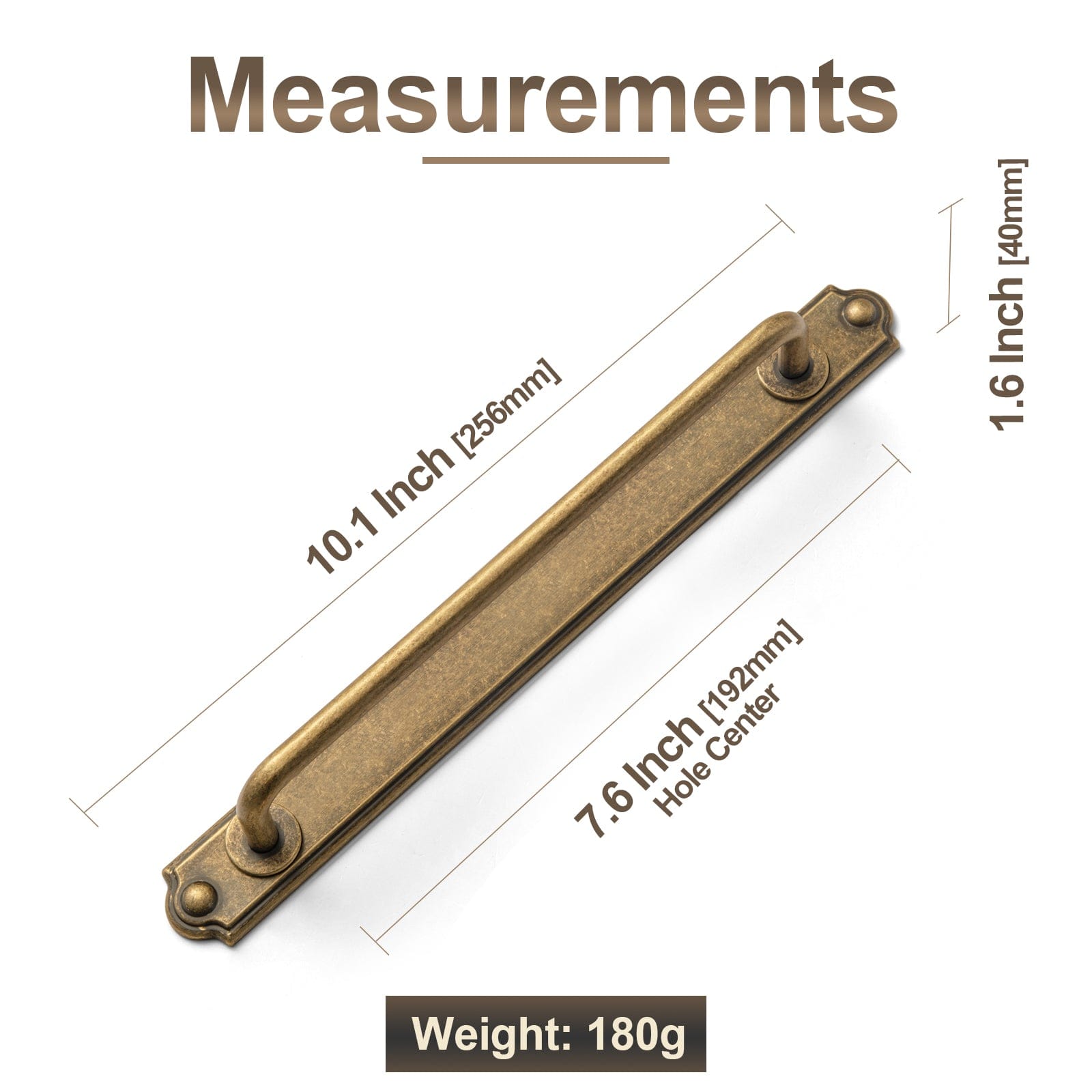 Goo-Ki Stylish Contoured Cabinet Handle with Back Plate Decorative Cabinet Hardware