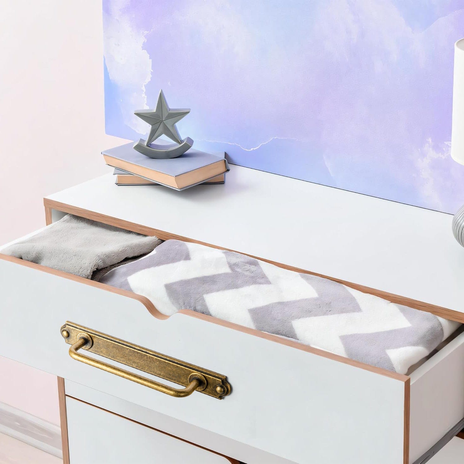 Goo-Ki Stylish Contoured Cabinet Handle with Back Plate Decorative Cabinet Hardware