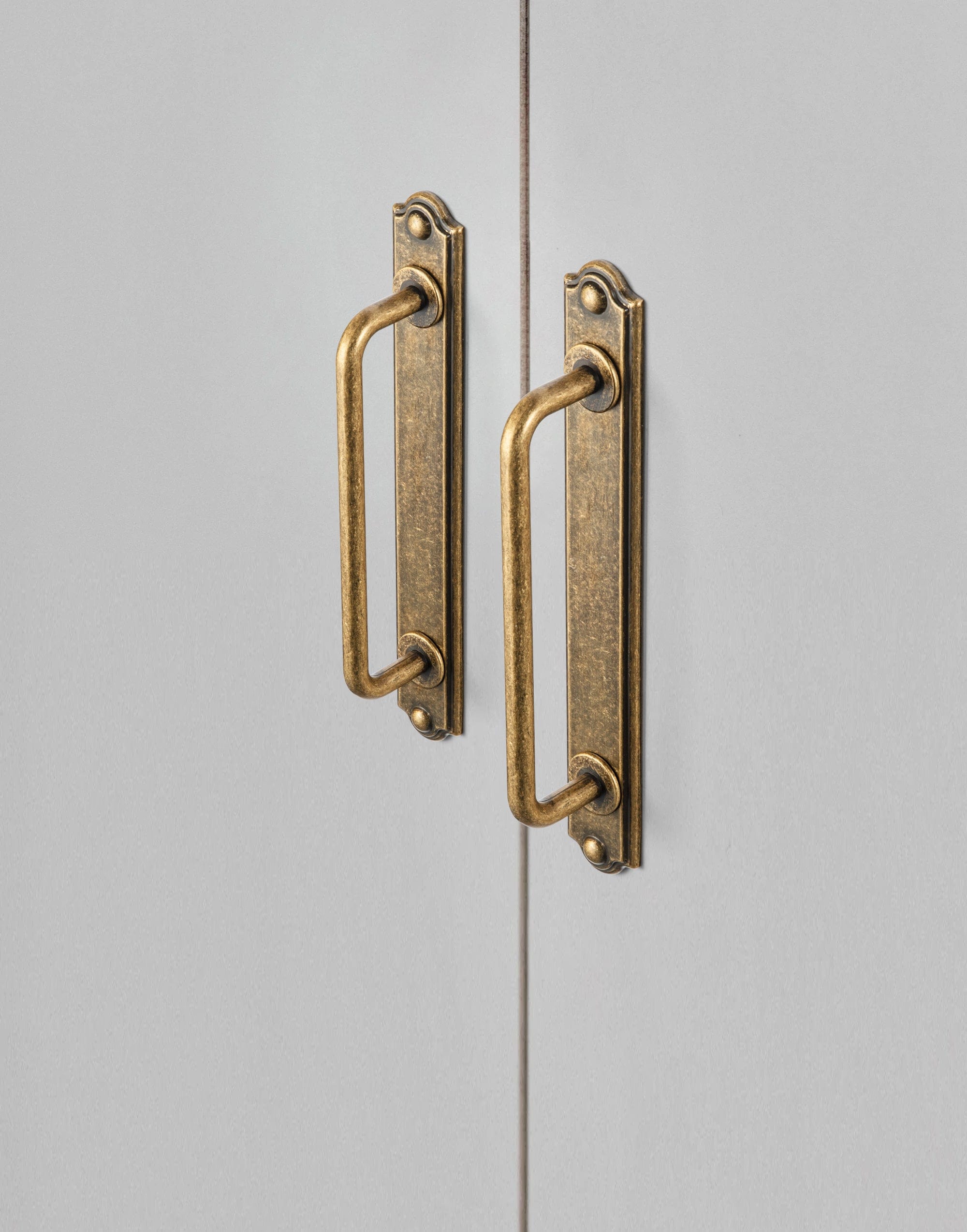 Goo-Ki Stylish Contoured Cabinet Handle with Back Plate Decorative Cabinet Hardware