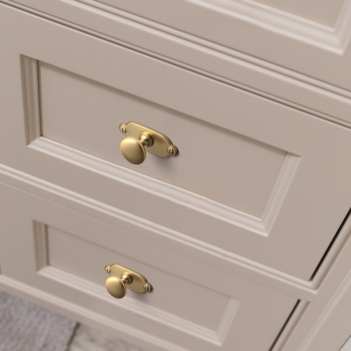 Goo-Ki Stylish Contoured Cabinet Handle with Back Plate Decorative Cabinet Hardware
