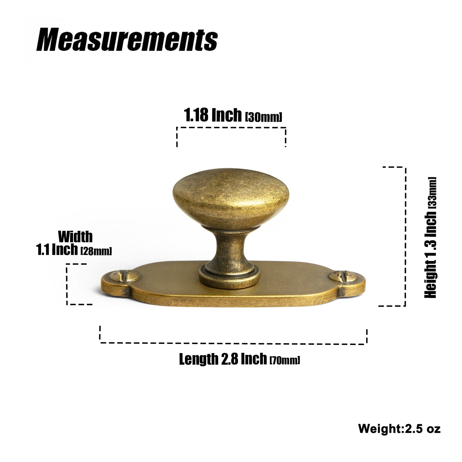 Goo-Ki Stylish Contoured Cabinet Handle with Back Plate Decorative Cabinet Hardware
