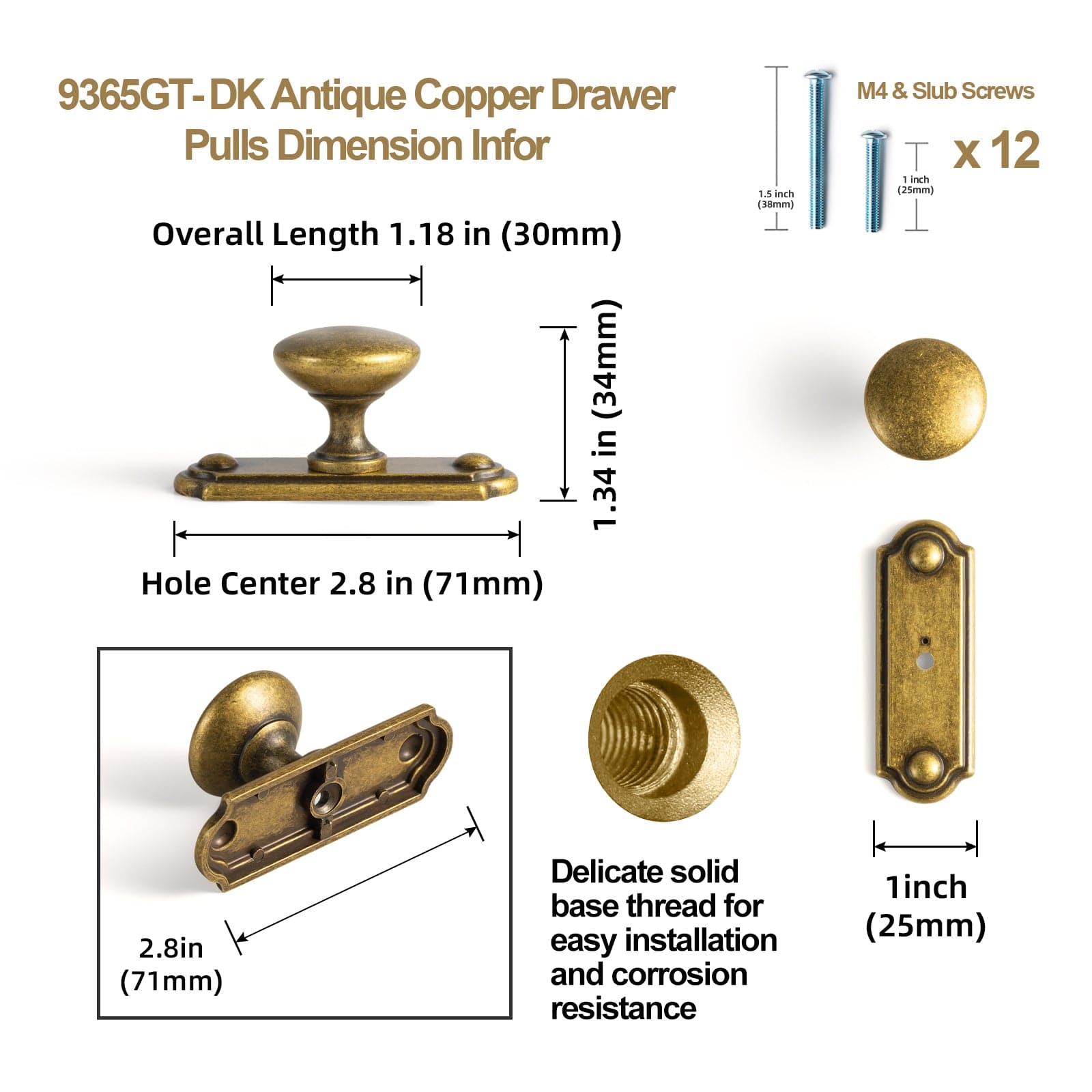 Goo-Ki Stylish Contoured Cabinet Handle with Back Plate Decorative Cabinet Hardware