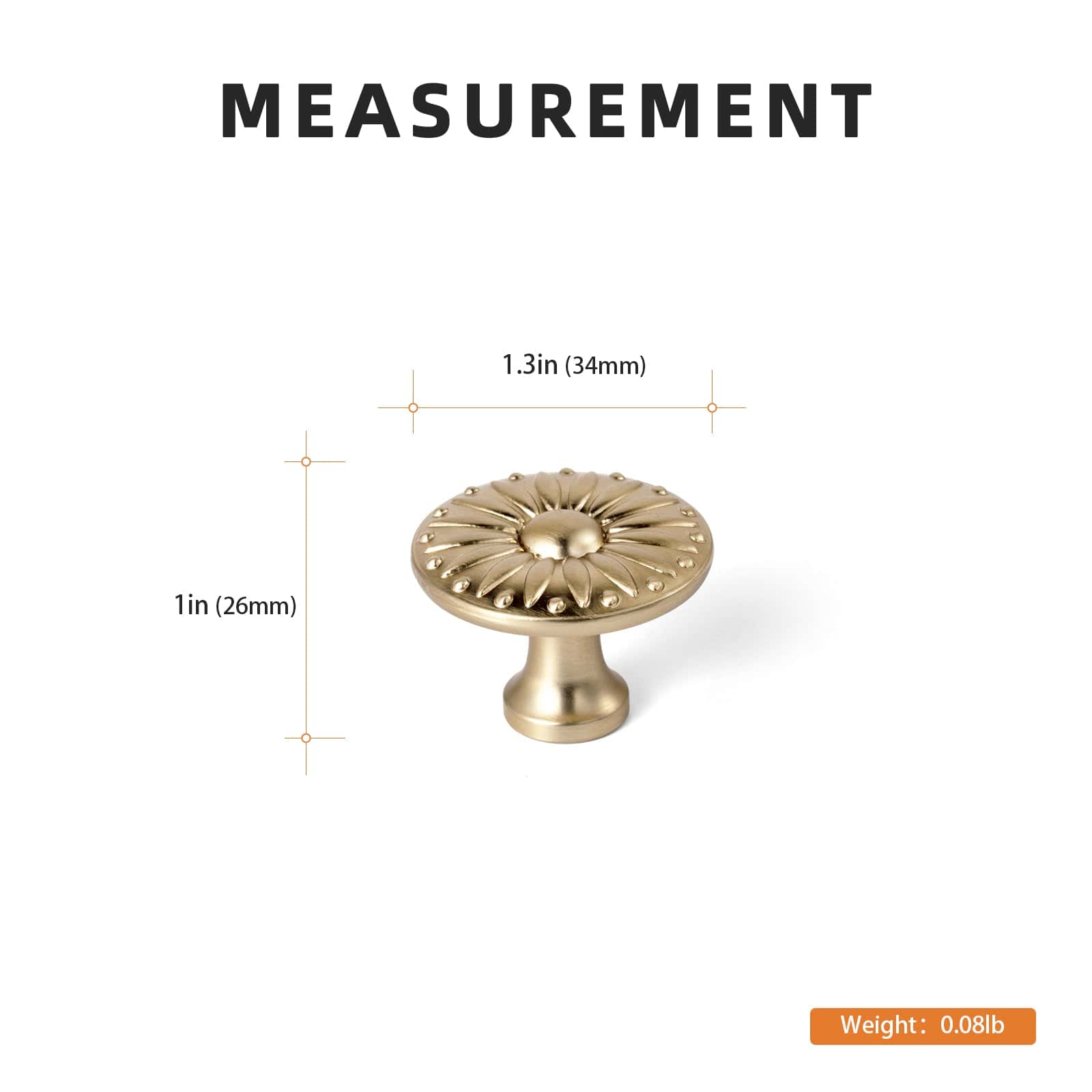 Goo-Ki Sunflower Floral Embossed Cabinet Knobs Assorted Distressed Zinc Alloy Furniture Hardware