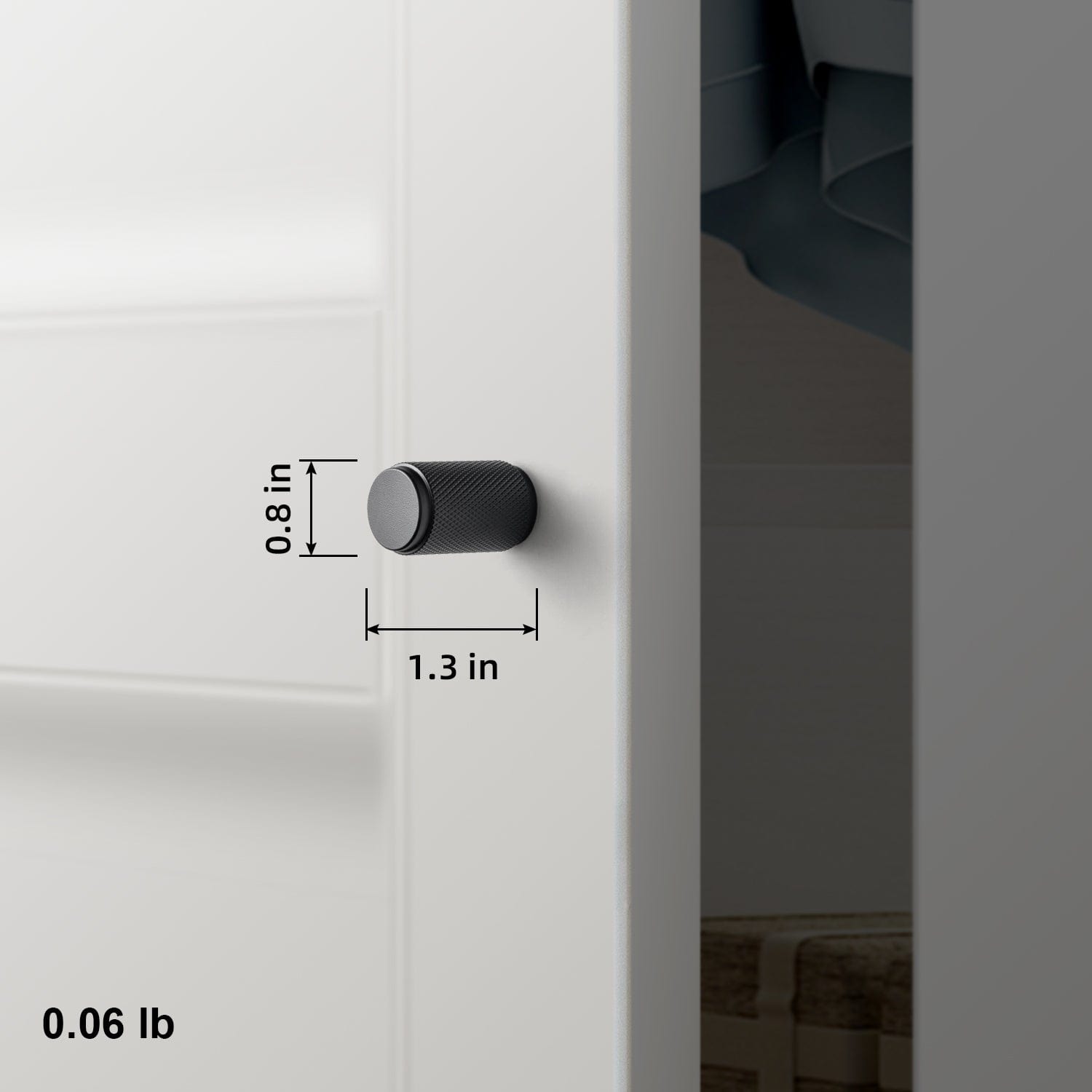 Goo-Ki Textured Cylindrical Retro Brass Pull Knobs Decorative Knurled Aluminum Cabinet Knobs