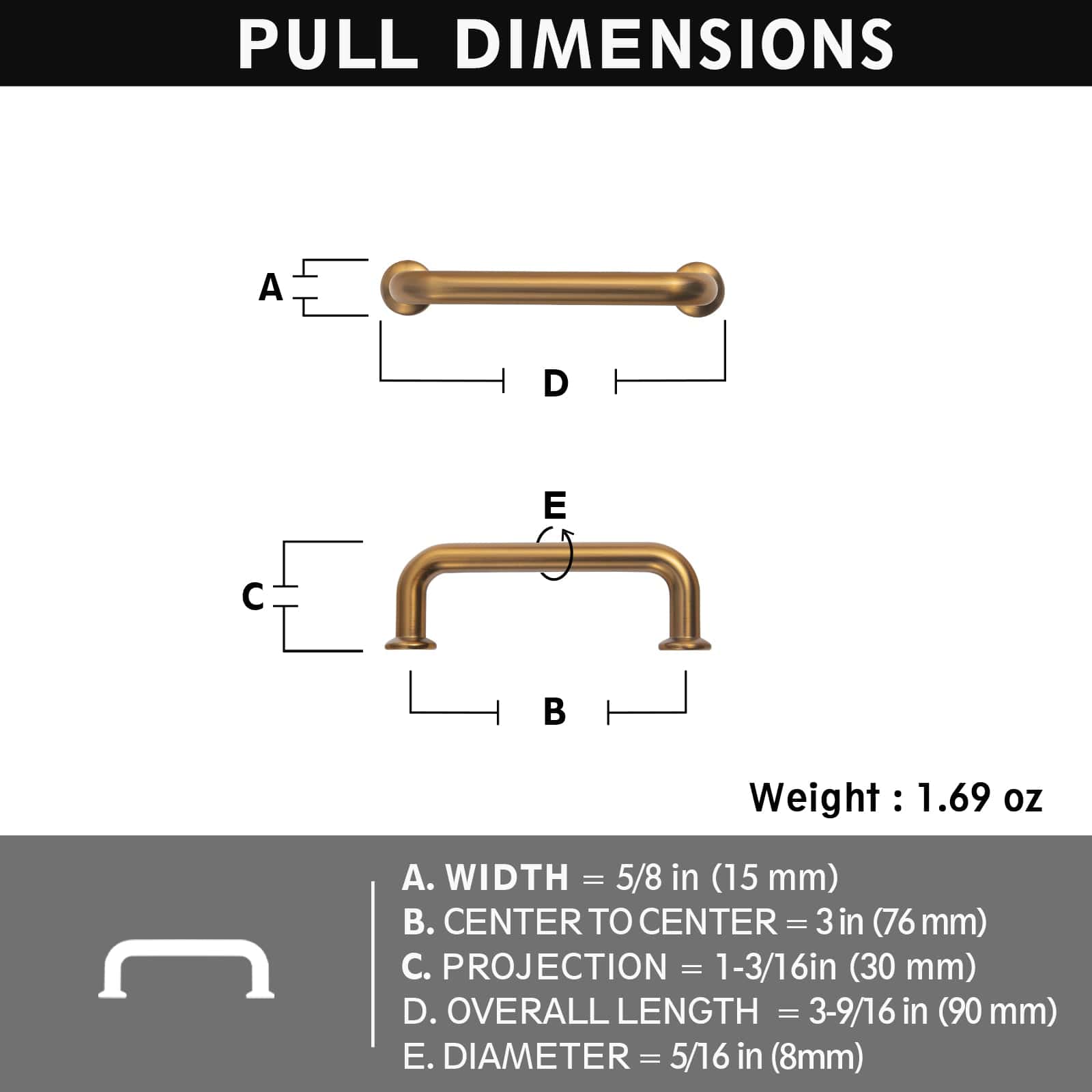 Goo-Ki Timeless Drawer Pulls Classic Vintage Furniture Handle Elegant Modern Home Decor
